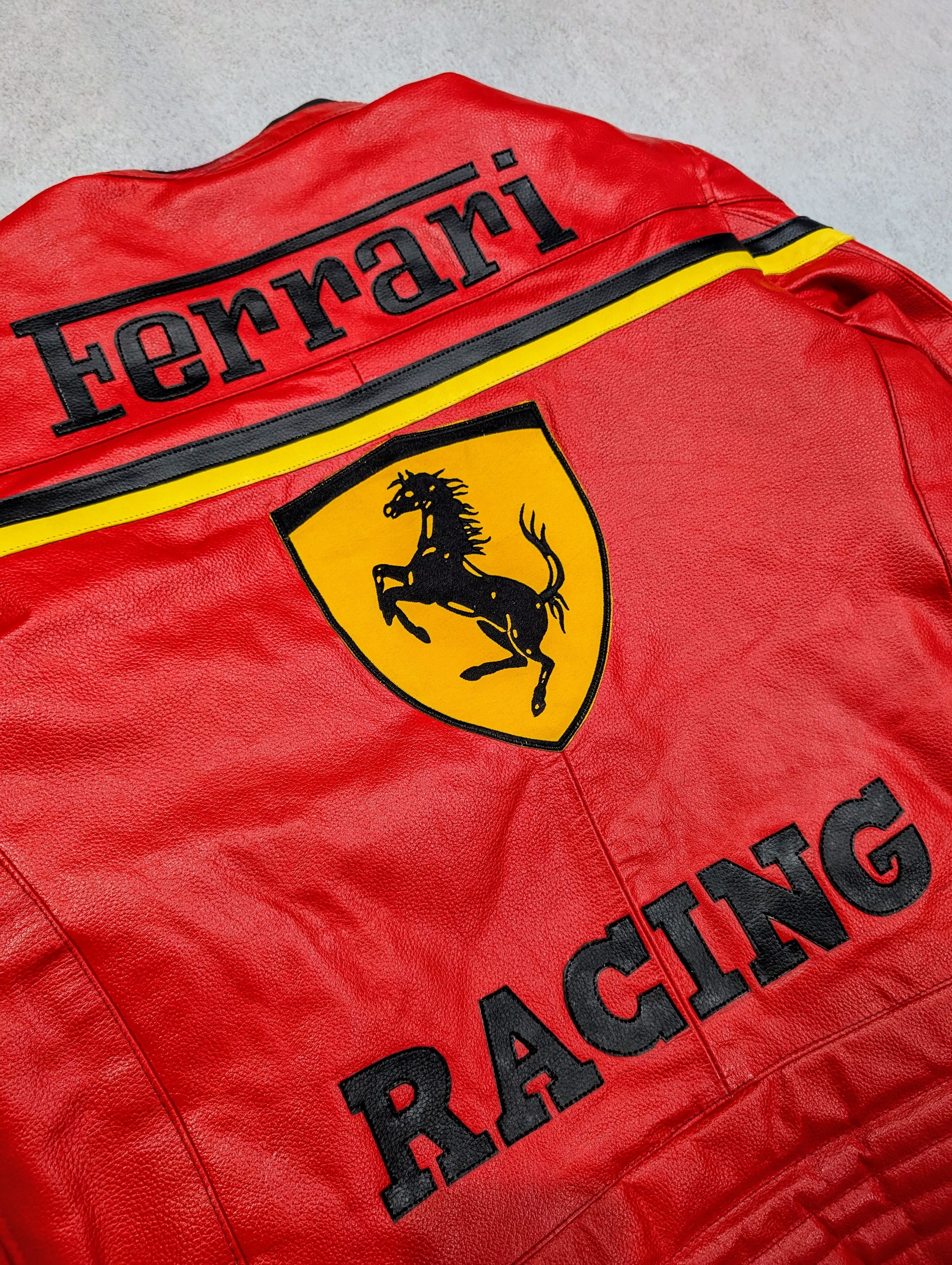 Vintage 🔥Vintage Ferrari Racing Leather Jacket 100% genuine leather Size M / US 6-8 / IT 42-44 - 9 Thumbnail