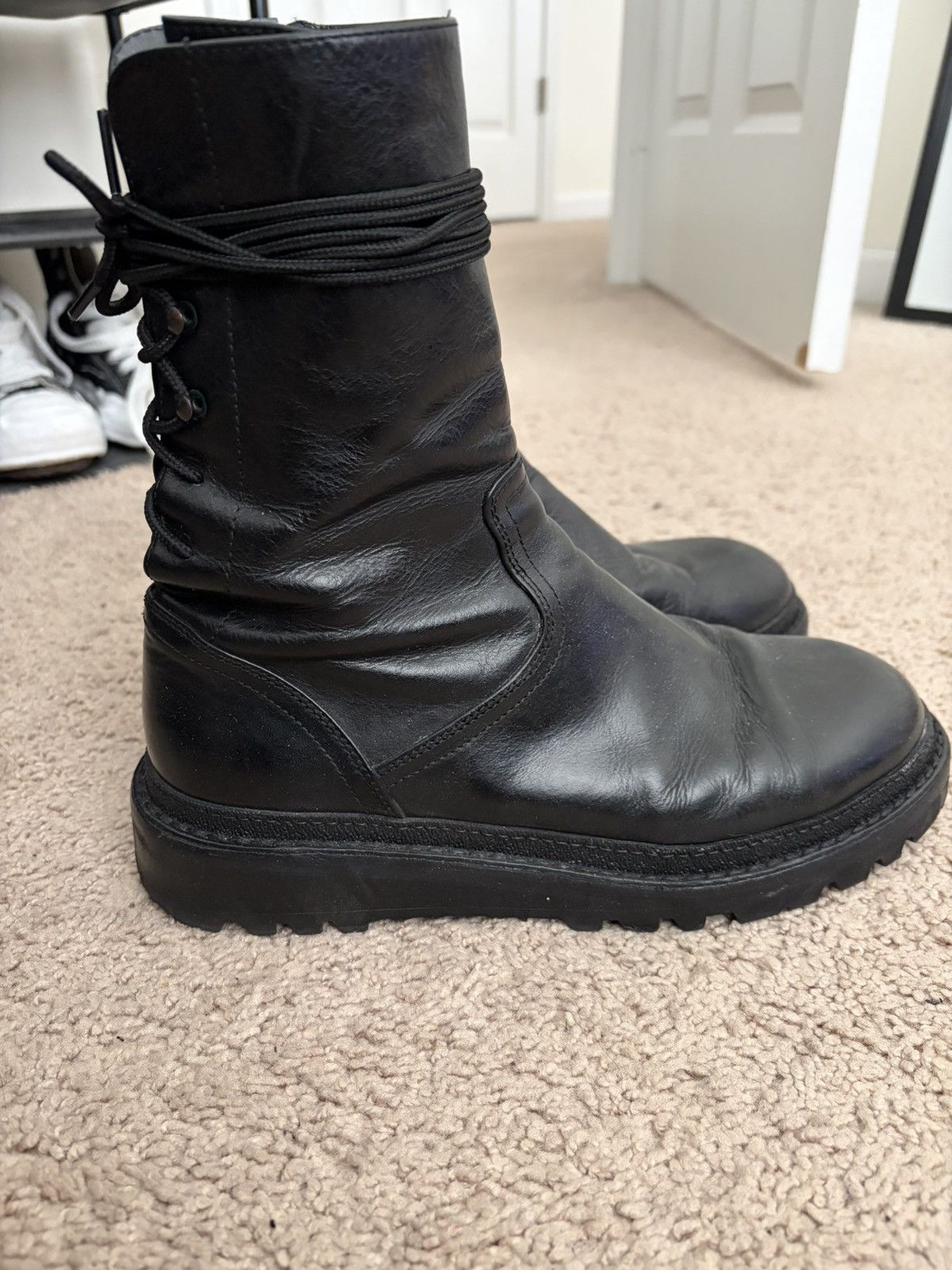 Ann Demeulemeester Back Laced Leather Boots Size US 8.5 / EU 41-42 - 5 Thumbnail