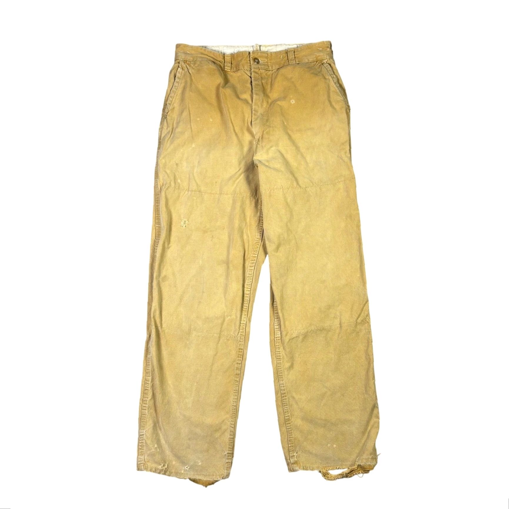 Vintage VINTAGE Workwear Pants Tan Canvas Heavy Duty Utilitarian Style Size 28 Inseam 27 Men 5-Pocket Design Size US 28 / EU 44 - 2 Thumbnail