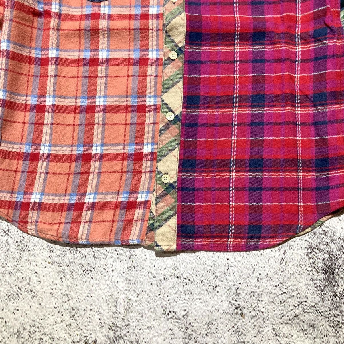 Japanese Brand 2000s X-girl Patchwork Double Pocket Button Up Shirt Lgb Size US M / EU 48-50 / 2 - 7 Thumbnail