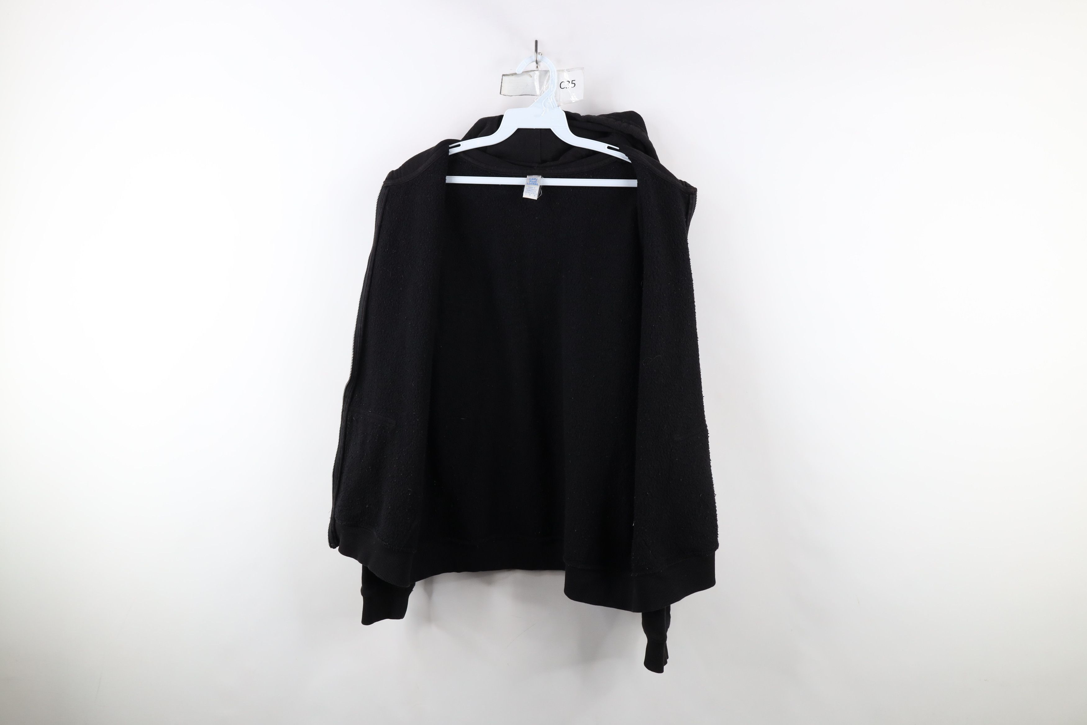 Vintage Vintage 90s Streetwear Full Zip Hoodie Sweatshirt Black Size L / US 10 / IT 46 - 9 Thumbnail