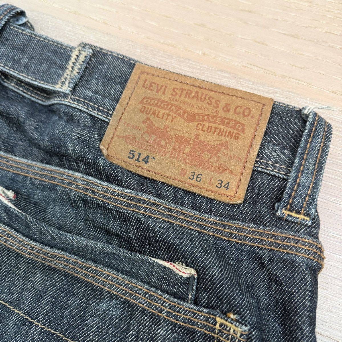 Levi's Levi’s 514 Selvedge Slim Straight Jeans Size US 36 / EU 52 - 5 Thumbnail