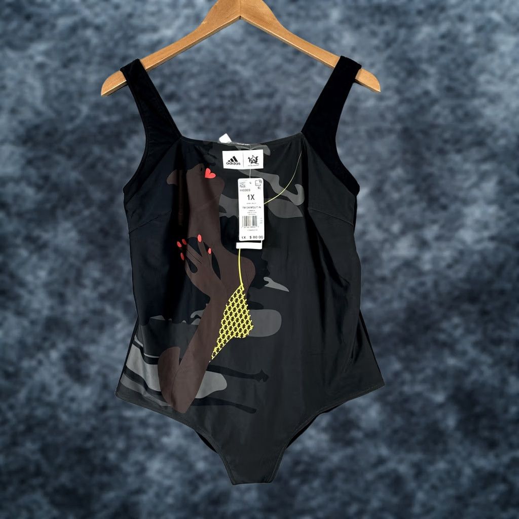 Adidas Adidas Thebe Magugu Swimsuit Womens 1X One Piece EcoNyl Graphic READ Size ONE SIZE - 1 Thumbnail