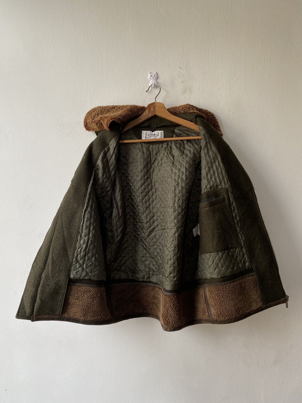 Jean Charles De Castelbajac × Vintage 1980s - Jean De Castelbajac Wool/Knit Flying Fur Jacket Size US L / EU 52-54 / 3 - 8 Thumbnail
