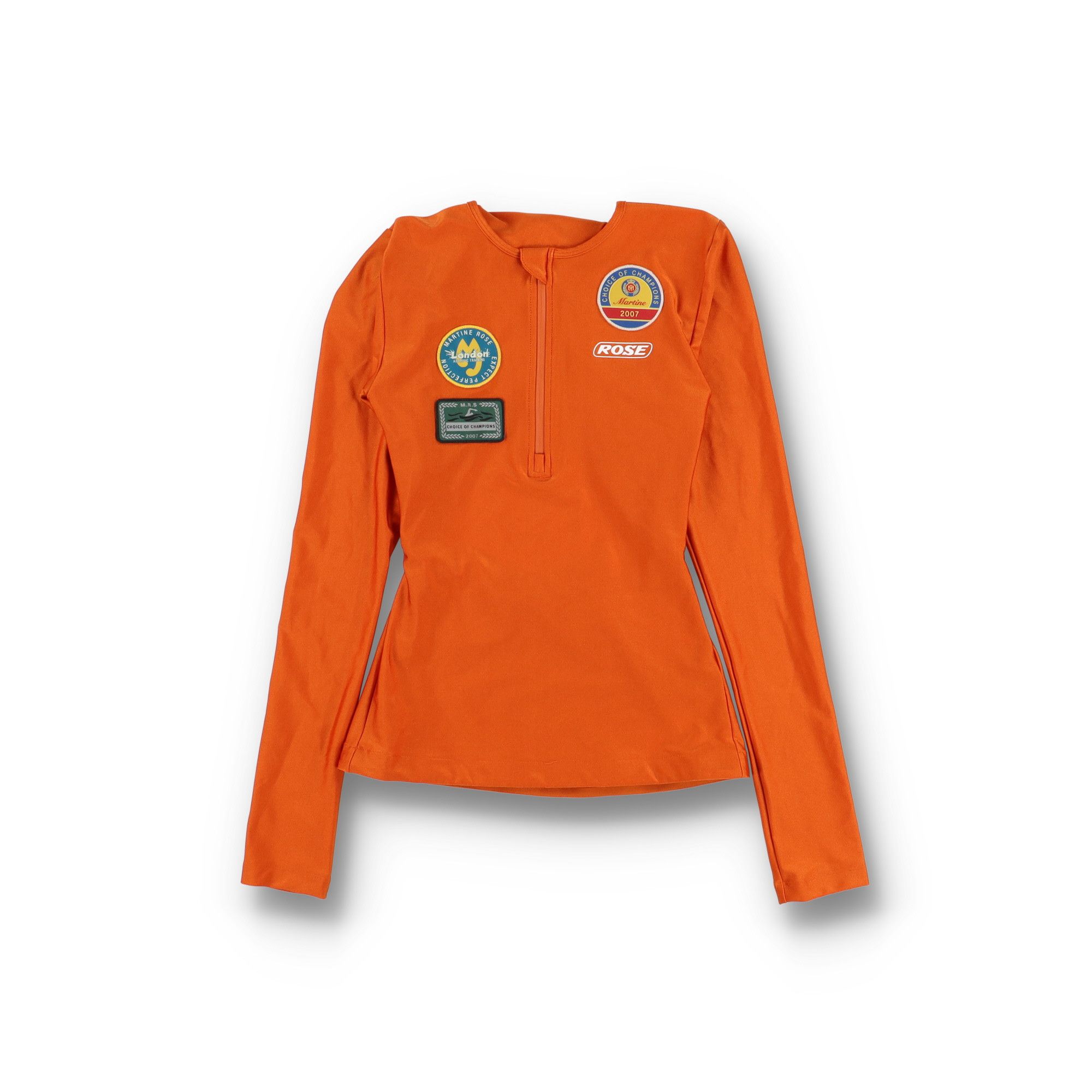 Martine Rose Orange Logo Patches Swim Rash Top Size US XXS / EU 40 - 1 Thumbnail