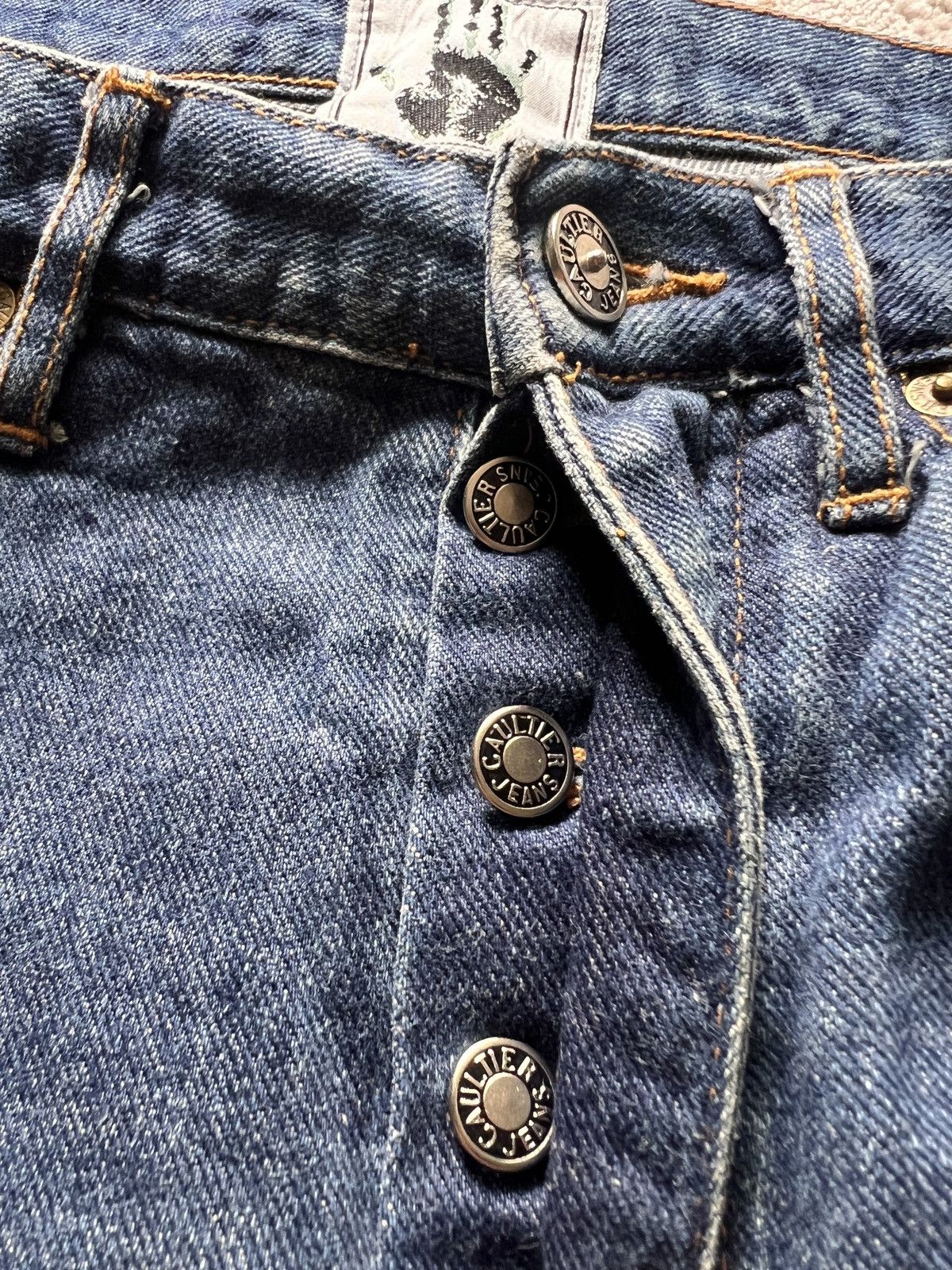 Designer × Jean Paul Gaultier Vintage JPG Gaultier Jeans Straight Wide Denim Jeans Size US 30 / EU 46 - 4 Thumbnail