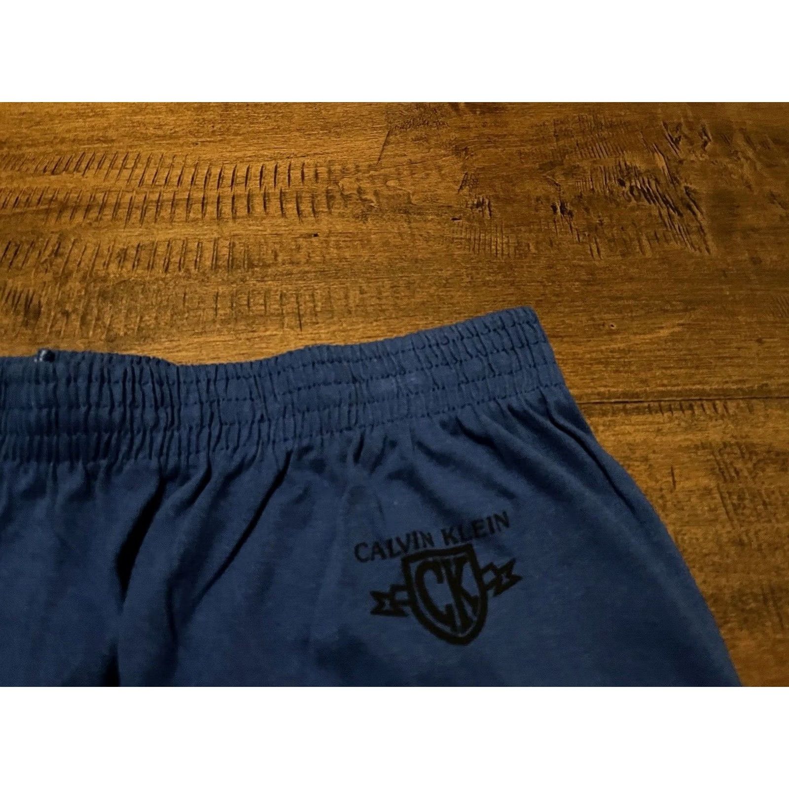 Calvin Klein VINTAGE Calvin Klein Blue Cotton Gym Sweat Shorts Mens Medium M Portugal Size US 31 - 2 Thumbnail
