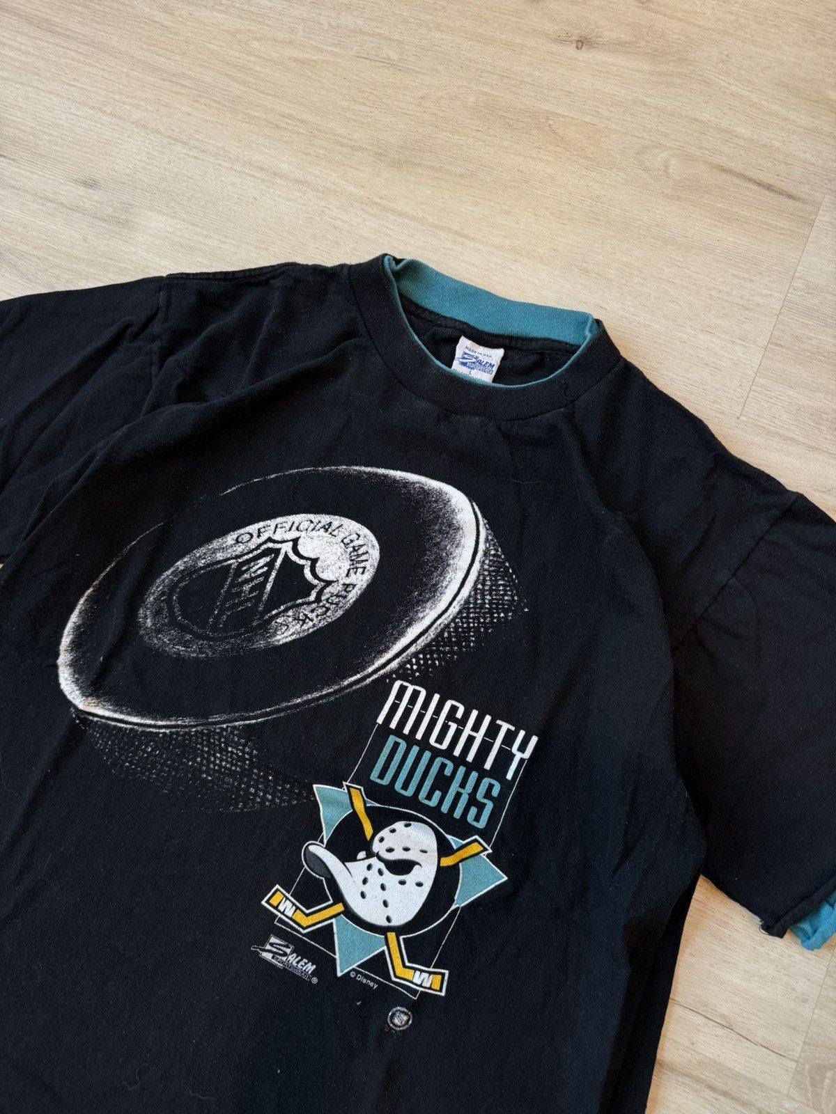 Salem Sportswear Vintage Mighty Ducks T Shirt. Size L Size US L / EU 52-54 / 3 - 1 Thumbnail