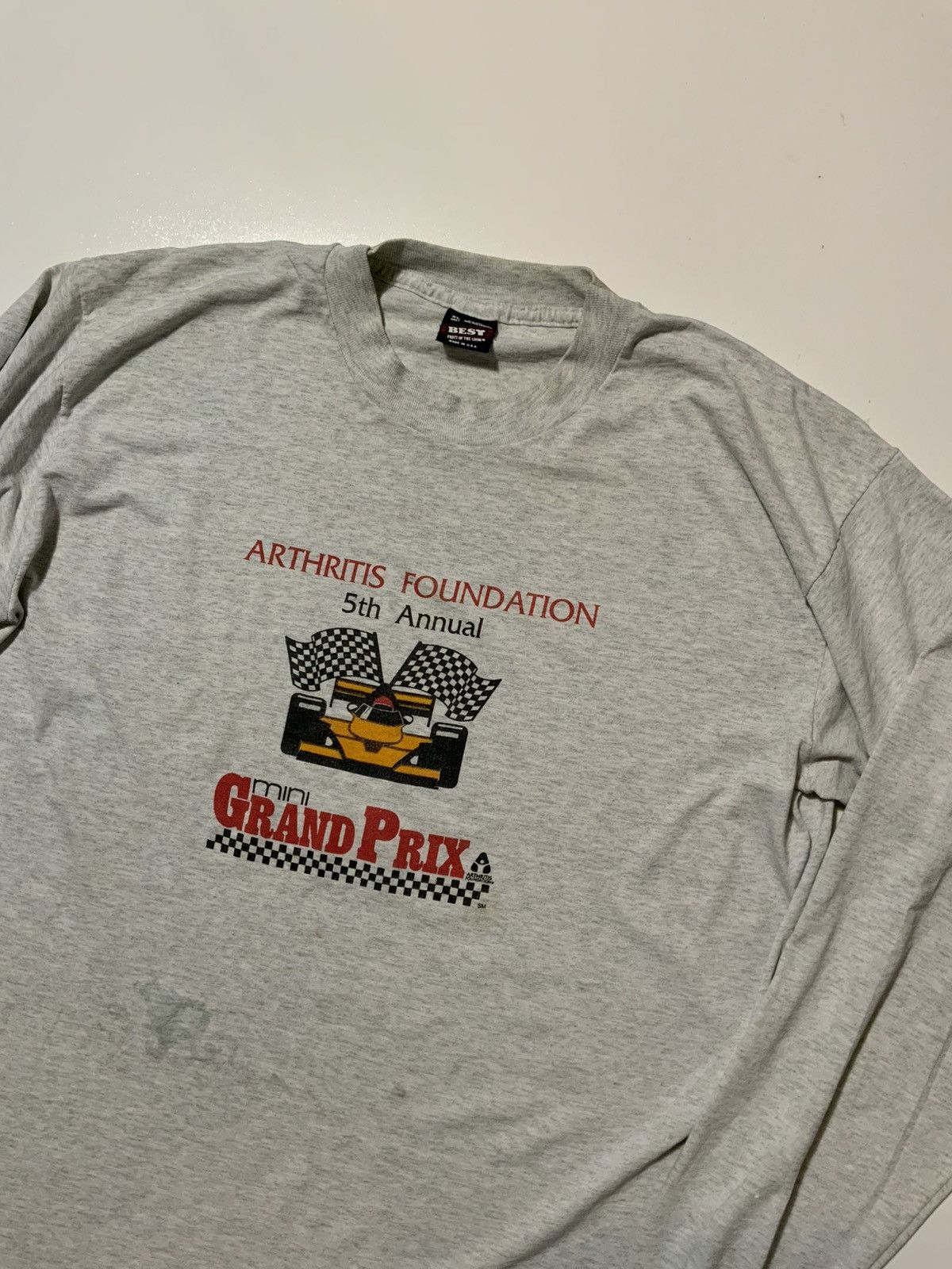 Vintage VTG 90s Mini Grand Prix Racing 50/50 Single Stitch T-Shirt Size US XL / EU 56 / 4 - 4 Thumbnail