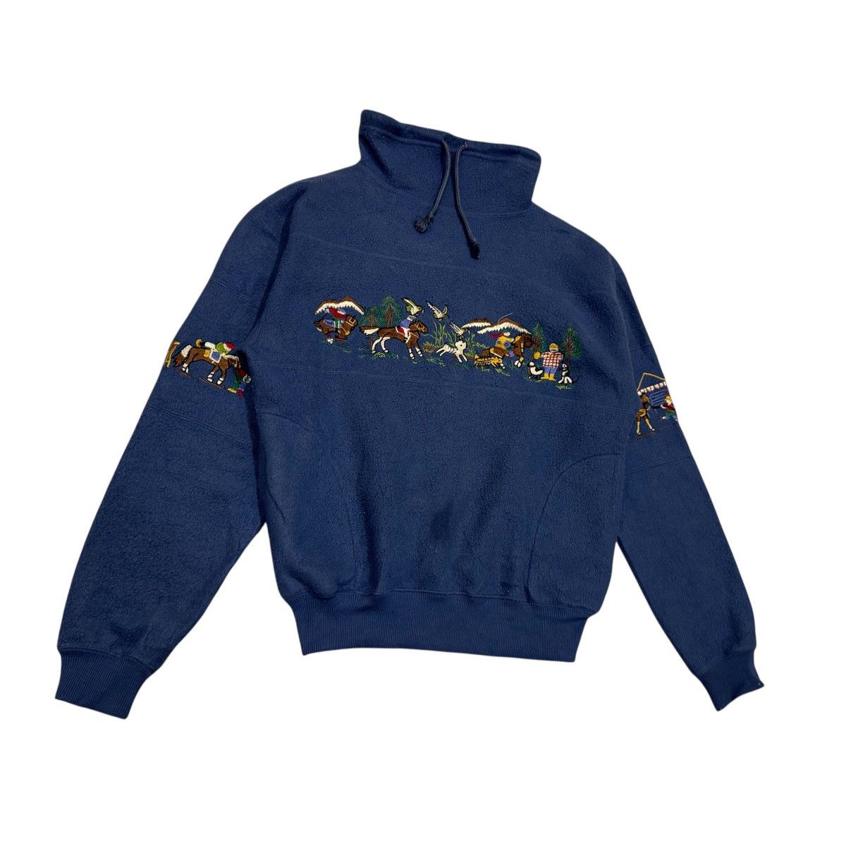 Vintage Vintage 90s Cooktown Equestrian Fleece Pullover Sweatshirt Size US M / EU 48-50 / 2 - 3 Thumbnail