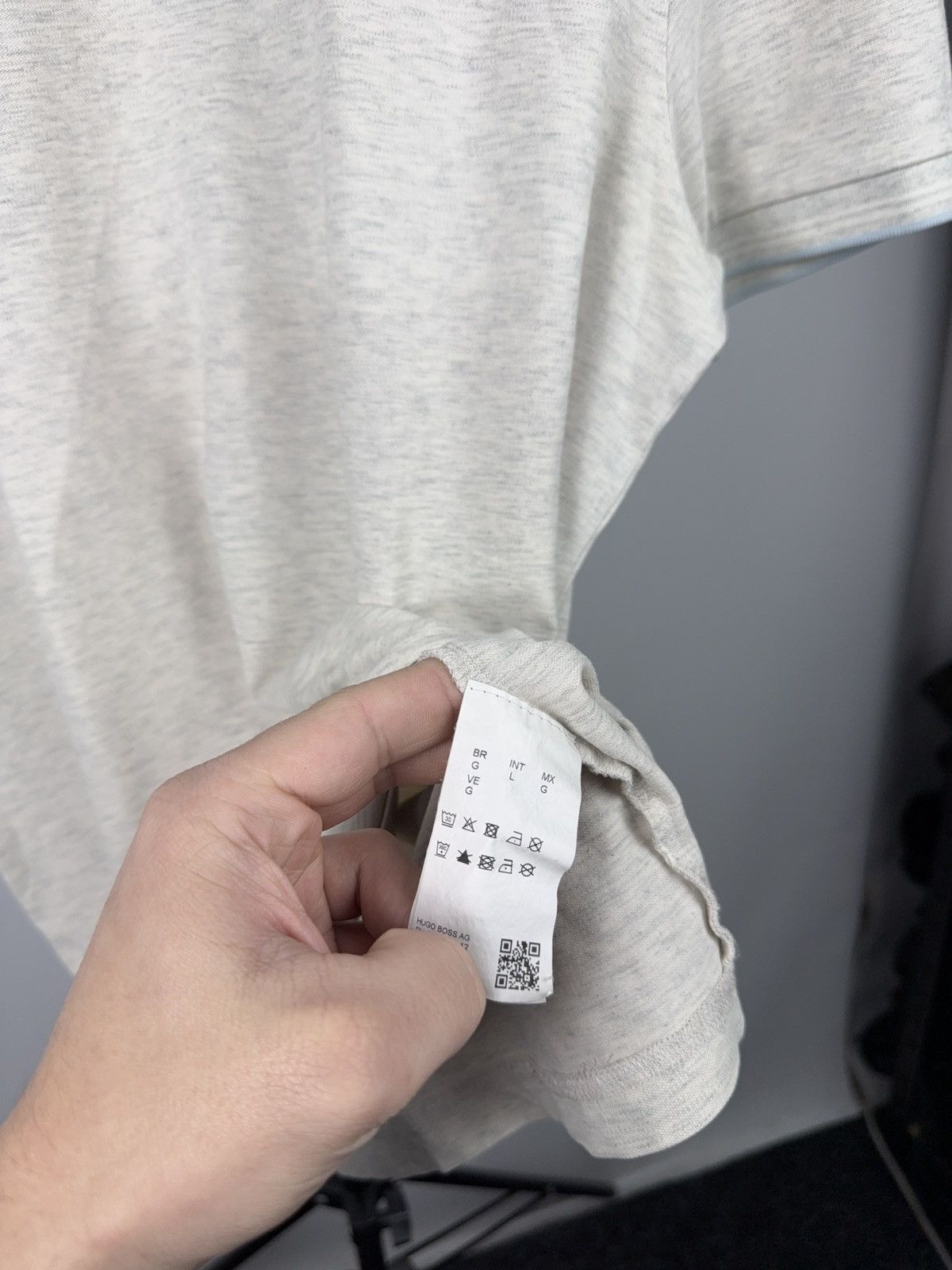 Hugo Boss Hugo Boss BO/SS Logo Slim Fit Stretch Polo Shirt Light Grey Size US L / EU 52-54 / 3 - 4 Thumbnail