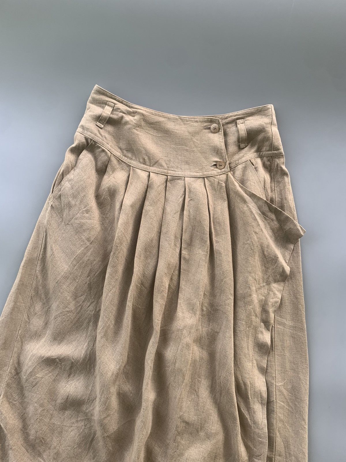 Issey Miyake VINTAGE 1984 ISSEY MIYAKE HEMP SKIRT Size 28" / US 6 / IT 42 - 2 Thumbnail