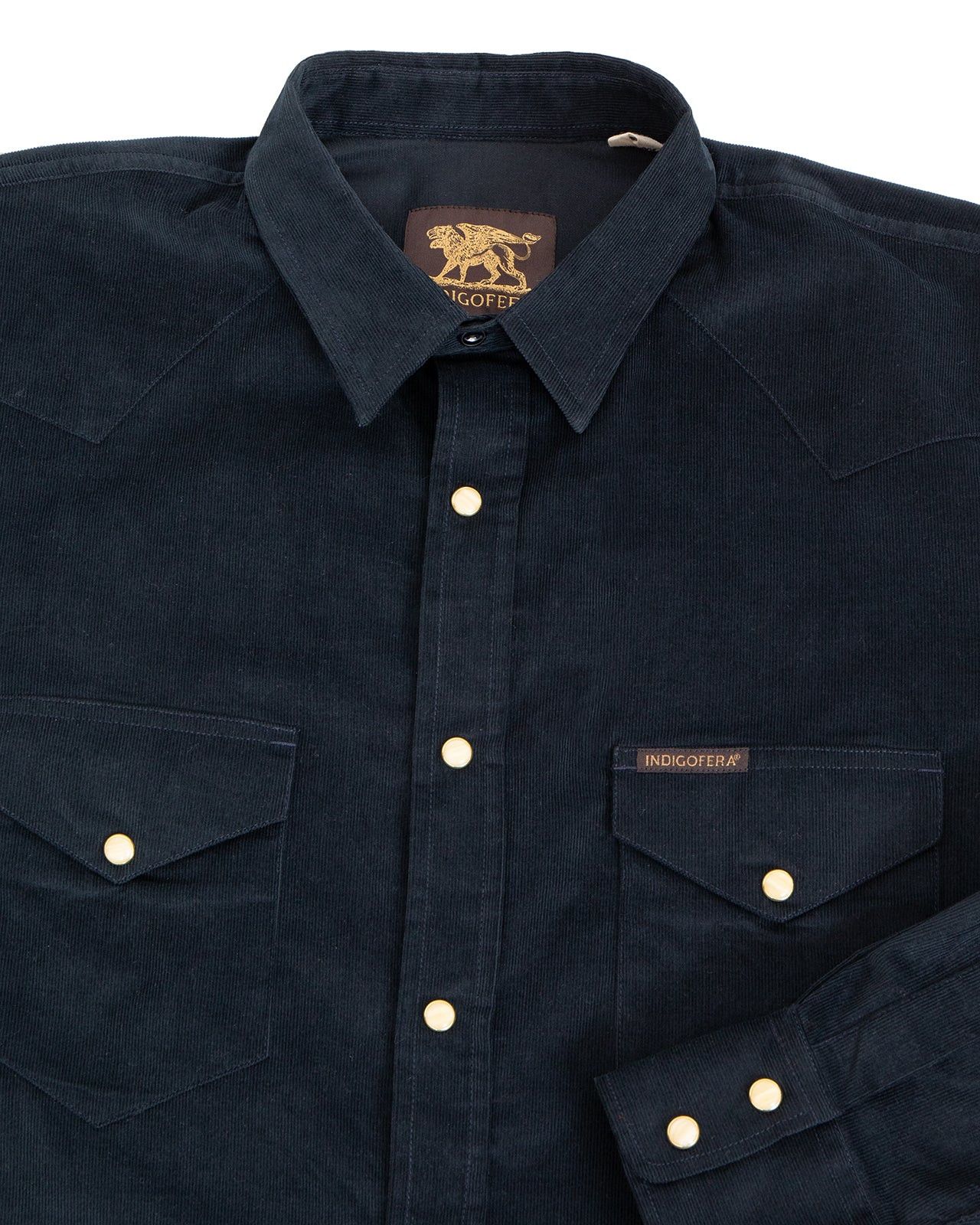 Designer × Indigofera Indigofera Sideras Corduroy Shirt - Navy Size US XXL / EU 58 / 5 - 3 Thumbnail