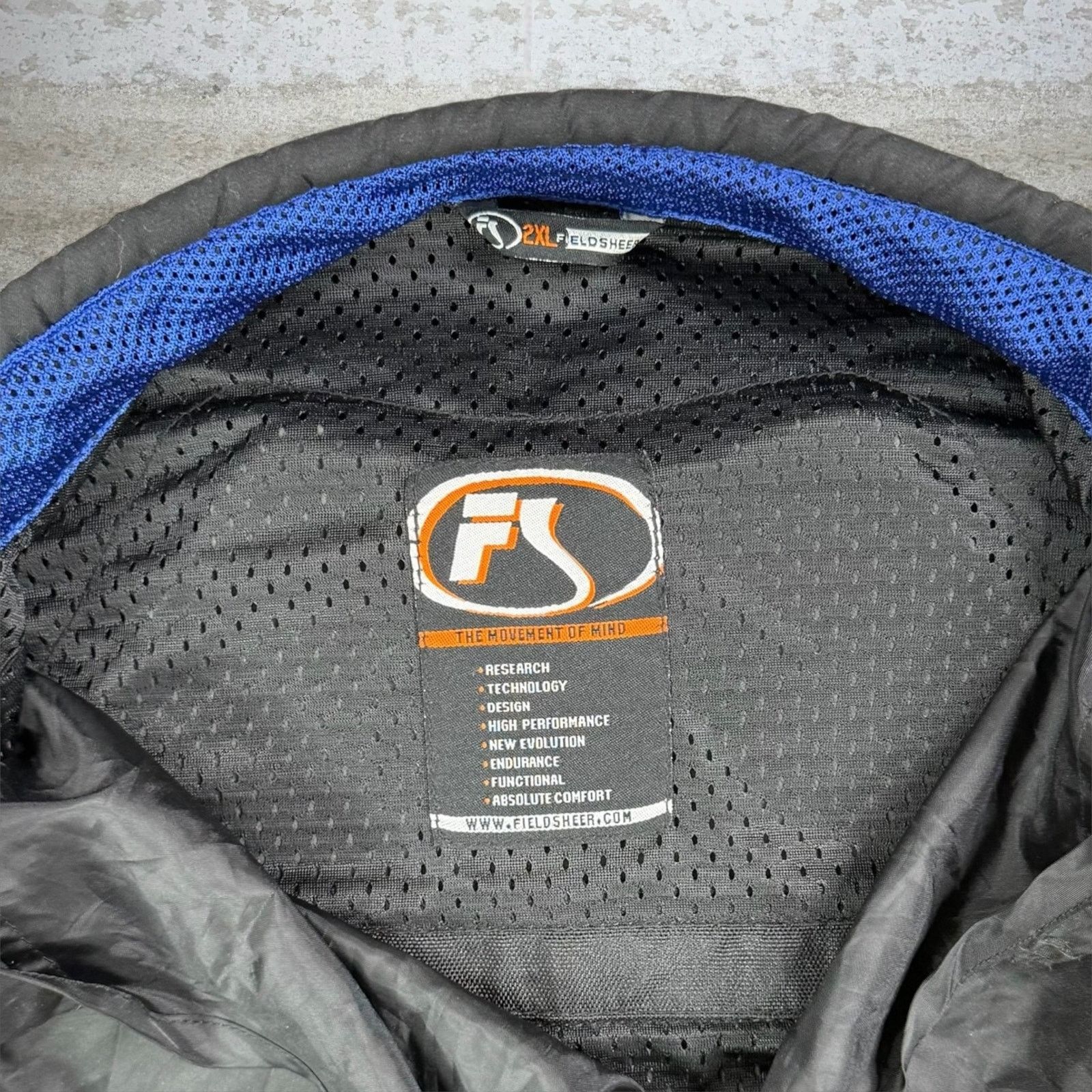 Vintage Vintage 90s Fieldsheer Motorcycle Jacket Mens 2XL Blue Black Size US XXL / EU 58 / 5 - 4 Thumbnail