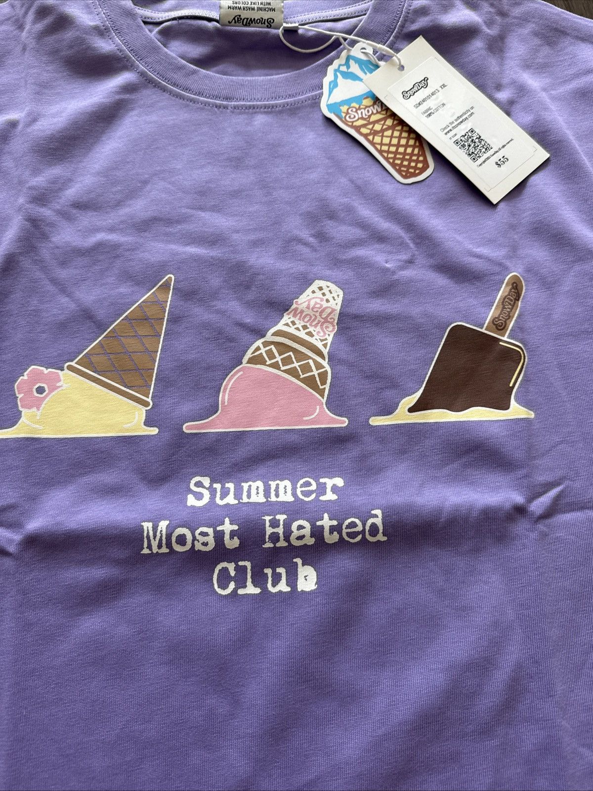 Icecream × Snowday Snowday Ice Cream Tee Purple XXL “Summer Most Hated Club” Size US XXL / EU 58 / 5 - 2 Thumbnail