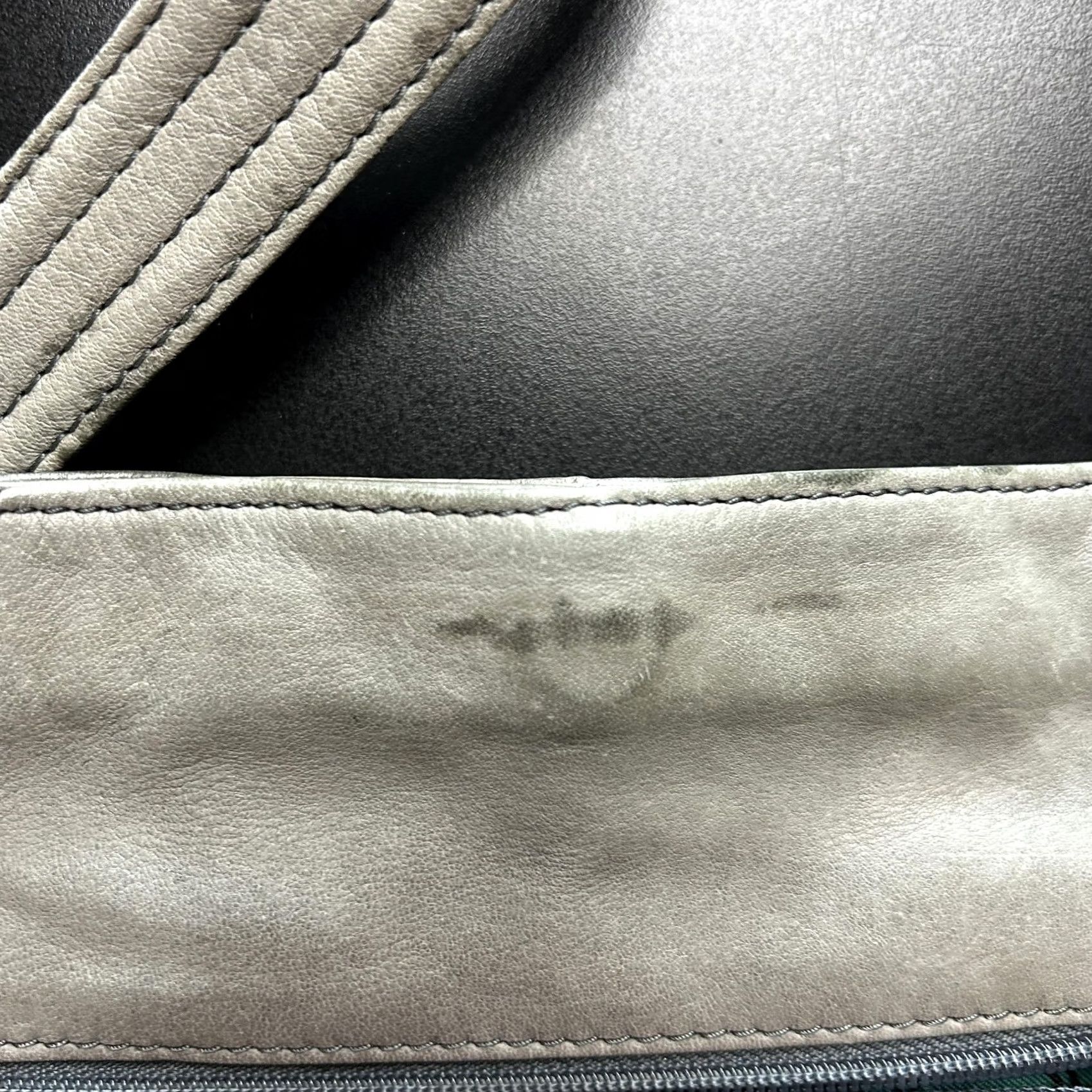 Vintage Stone Mountain Crossbody Bag Womens Medium Gray Leather Zip Pockets Adj Strap Size ONE SIZE - 3 Thumbnail
