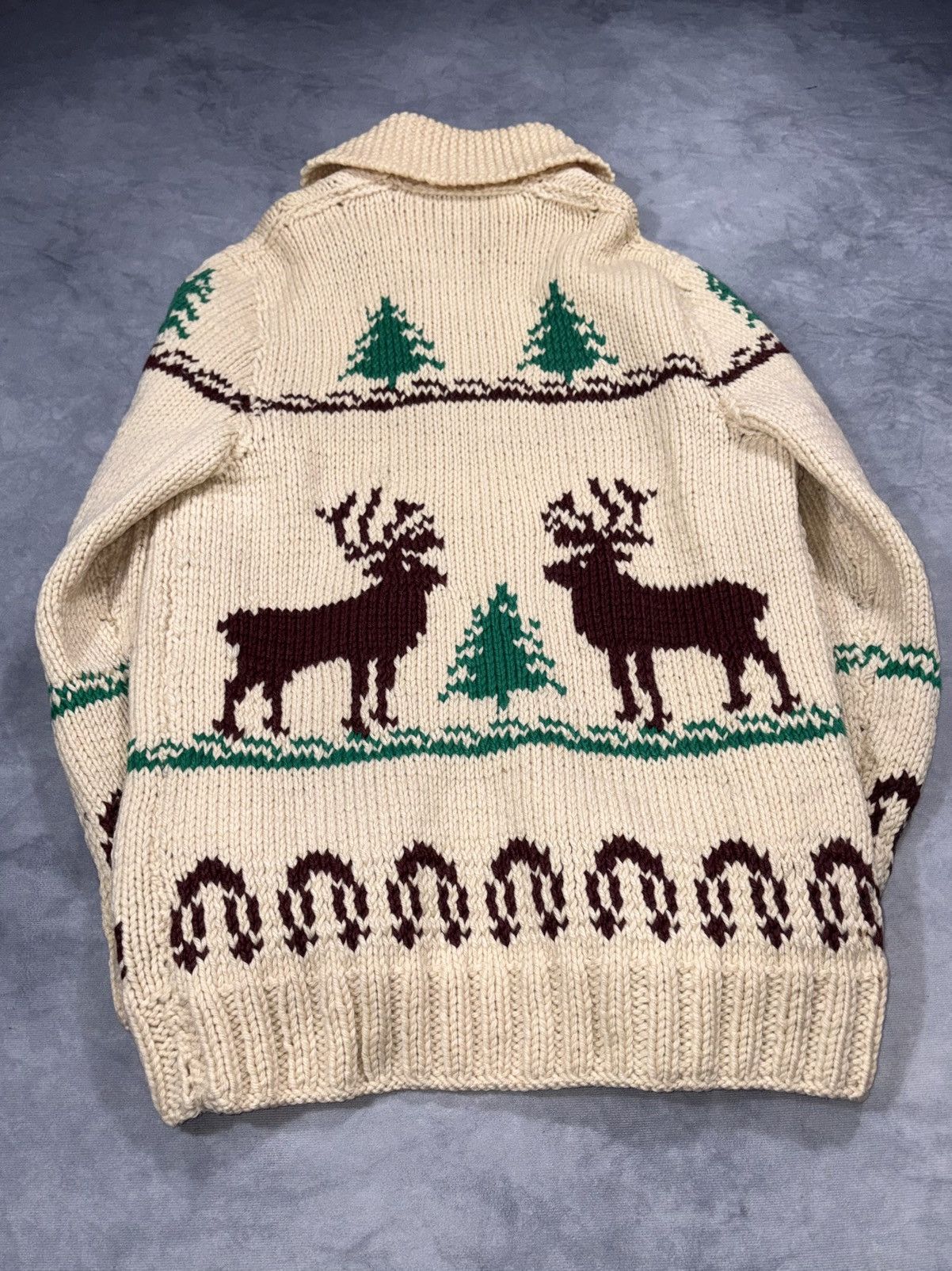 Other Original Cowichan Post WW2 50s Moose Zip Sweater Size US M / EU 48-50 / 2 - 2 Thumbnail