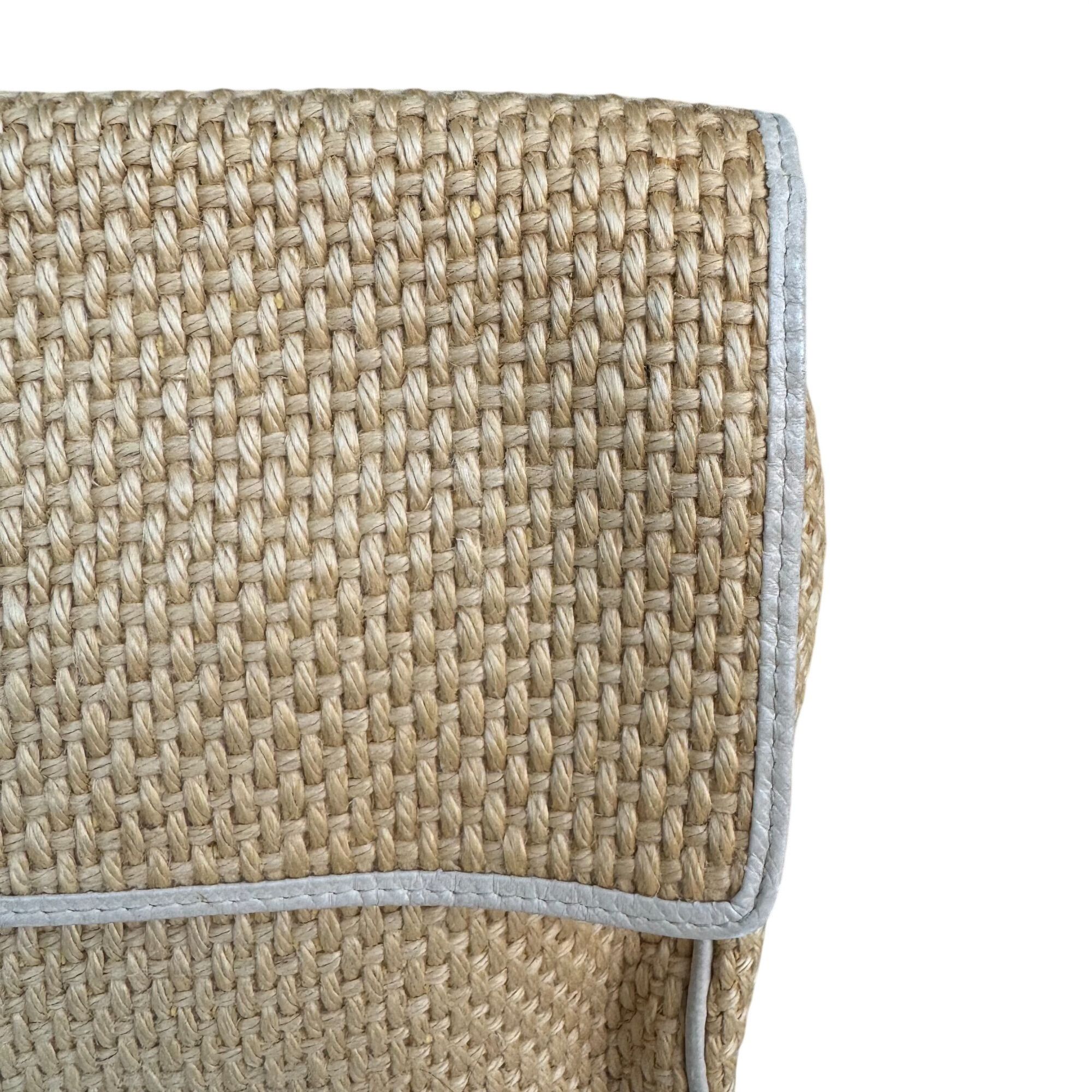 Bottega Veneta Bottega Veneta Vintage Woven Raffia Flap Clutch Bag Leather Size ONE SIZE - 12 Thumbnail