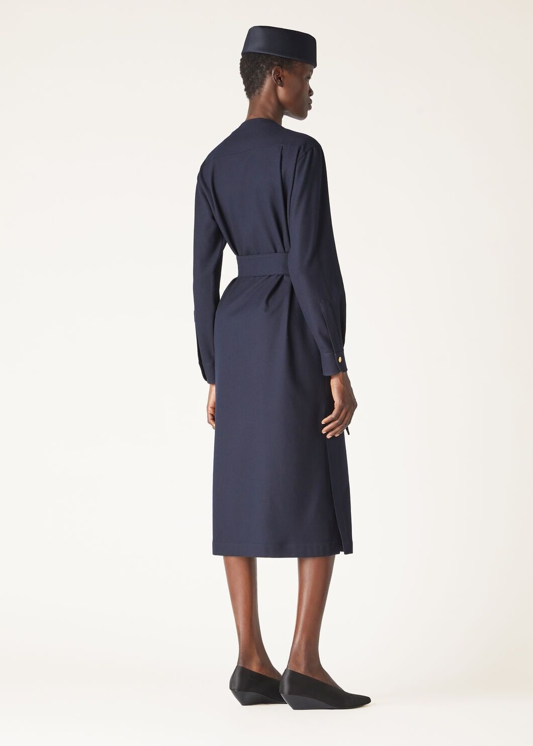 Loro Piana o1srvl11e0825 FAO4078 Noa Roundneck Shirt Dress in Blue Size L / US 10 / IT 46 - 5 Thumbnail