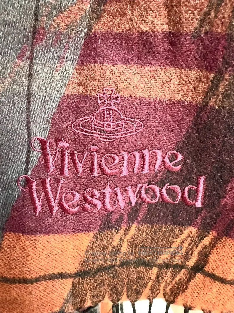 Vivienne Westwood Vivienne Westwood Sunset Colored Red Orange Plaid Saturn L Size ONE SIZE - 5 Thumbnail