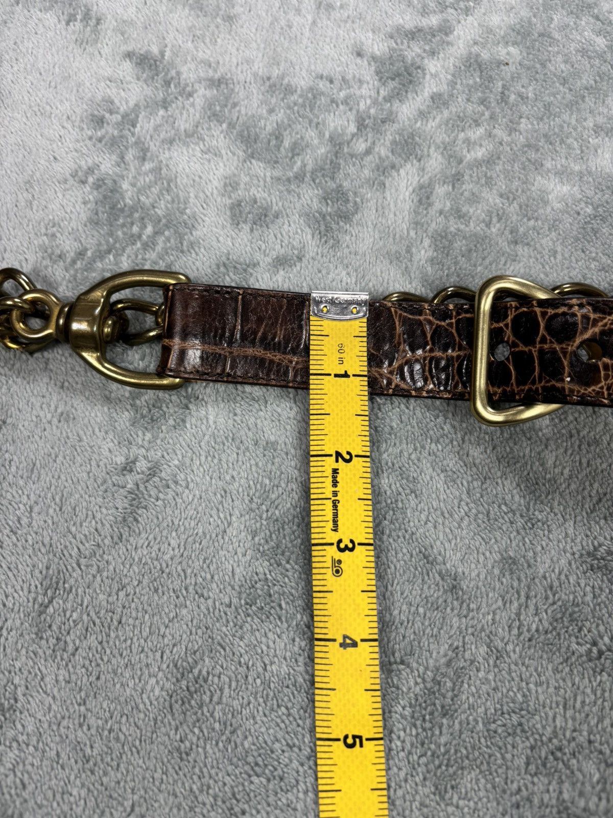 Designer × Leather Rare J & M Davidson Chain Leather Belt Size ONE SIZE - 9 Thumbnail