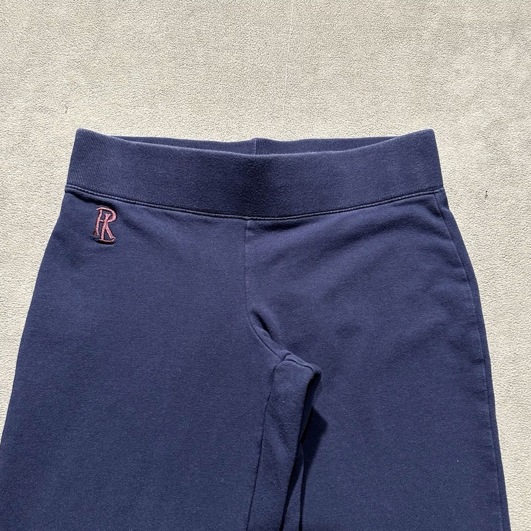 Ralph Lauren Ralph Lauren Sweatpants Womens Medium Navy Blue Wide-Leg Fleece Logo Lounge EUC Size 32" / US 10 / IT 46 - 3 Thumbnail