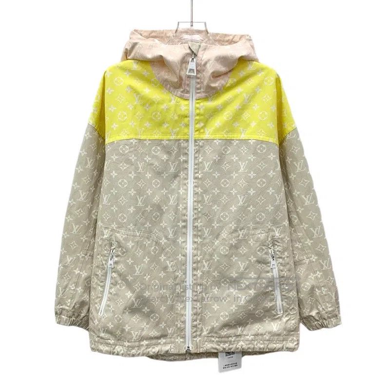 Louis Vuitton Louis Vuitton 22 color-block logo full-print cotton hooded Size XXS / US 00 / IT 34 - 1 Thumbnail