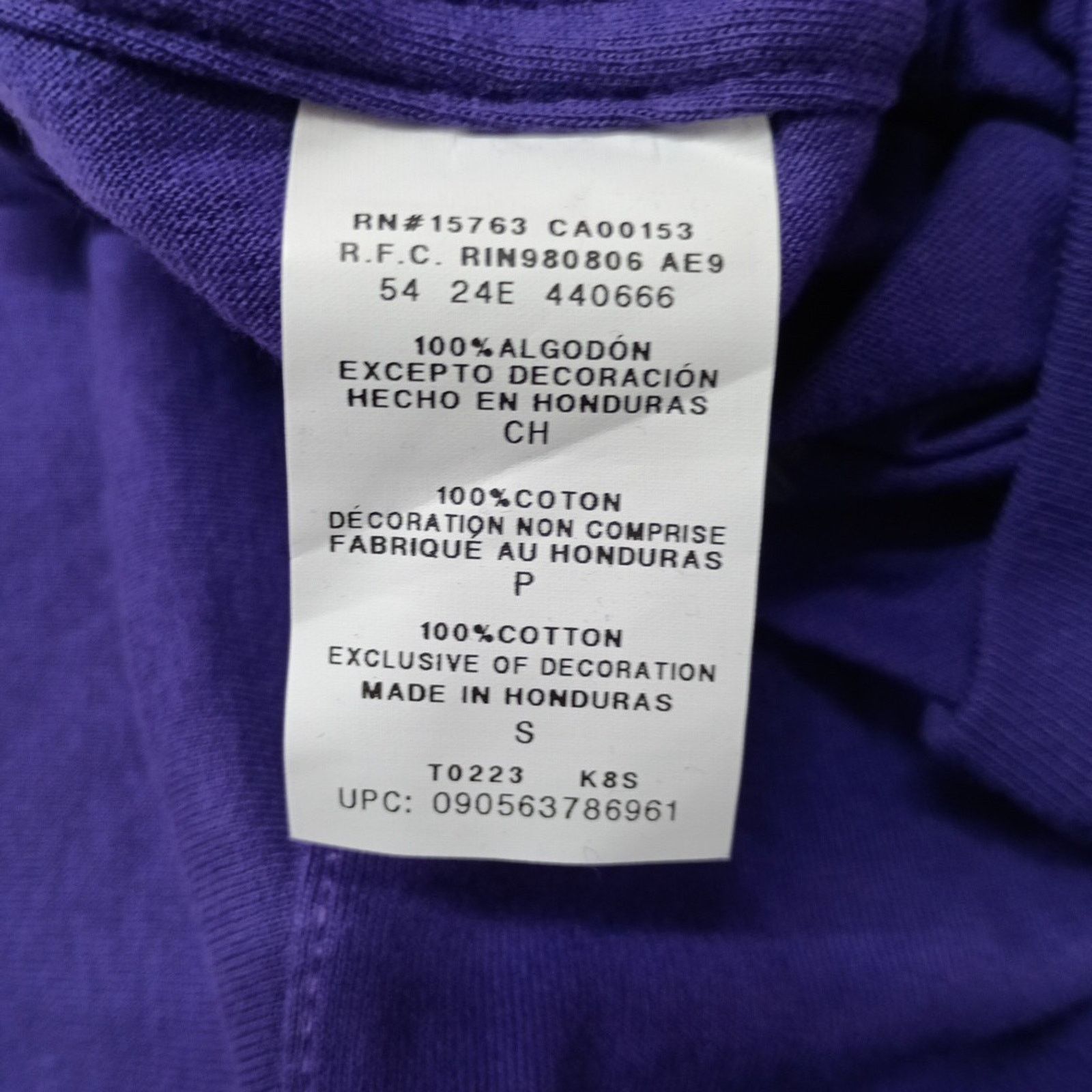 Champion Champion T-Shirt Mens S Purple Embroidered Logo Short Sleeve Size US S / EU 44-46 / 1 - 6 Thumbnail