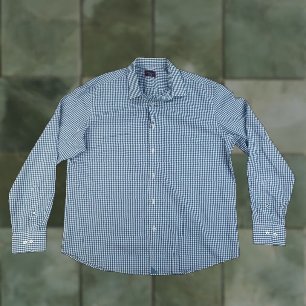 UNTUCKit UNTUCKit Plaid Button-Up Shirt Mens XL Blue Long Sleeve Wrinkle-Free Casual Size US XL / EU 56 / 4 - 1 Thumbnail