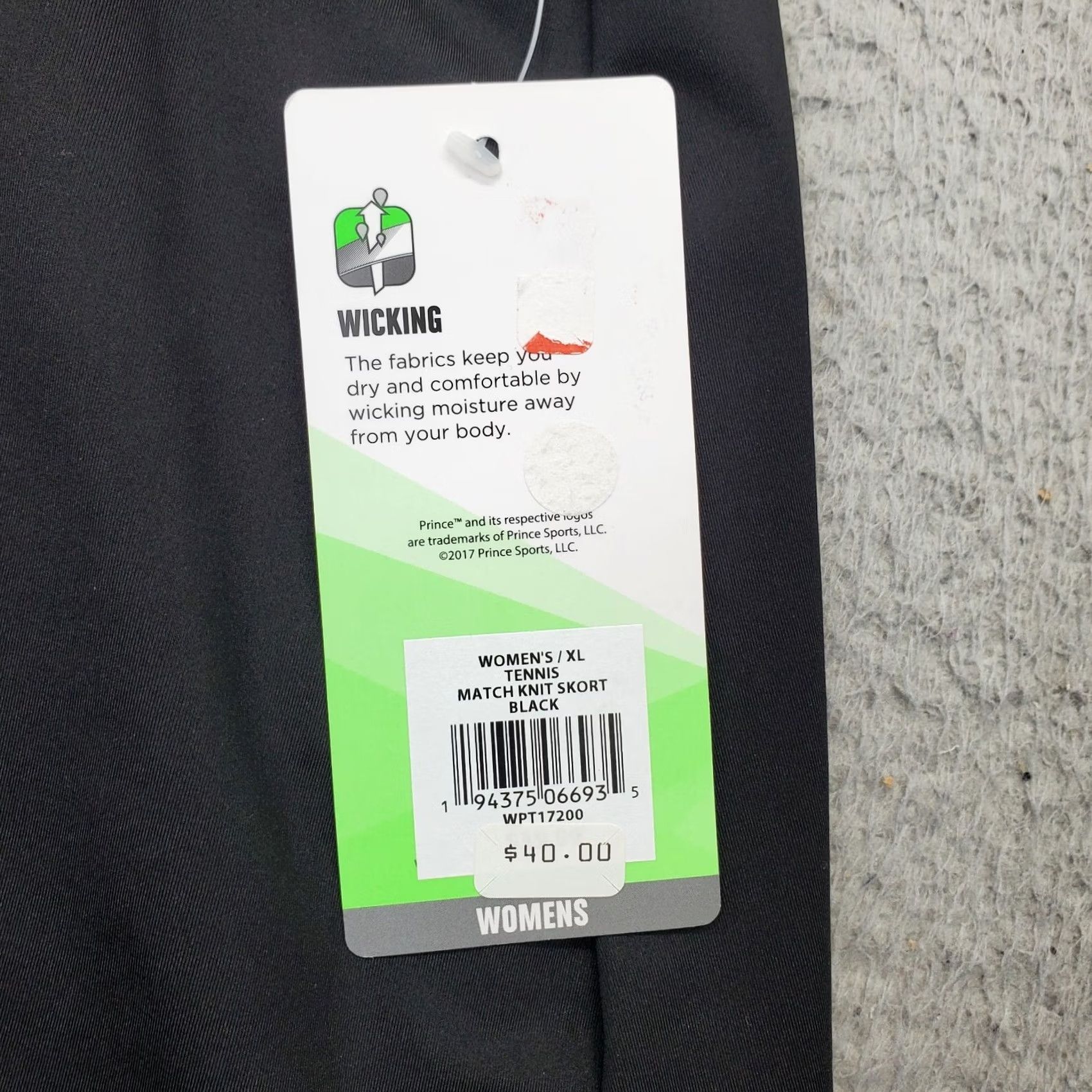 Prince Prince Tennis Skort Womens XL Black Comfort Moisture Wicking Pull On Size ONE SIZE - 5 Thumbnail