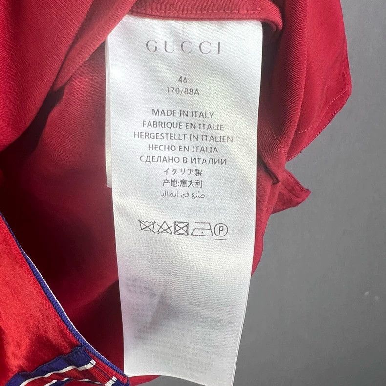 Gucci GucciRed, white and red star stitching silk shirt 2503-Next Size US S / EU 44-46 / 1 - 4 Thumbnail