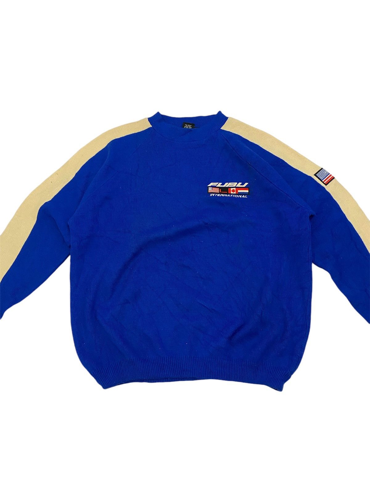 Fubu × Japanese Brand 🔥FUBU Big Logo Flag Knitwear Oversized Size US XXL / EU 58 / 5 - 3 Thumbnail