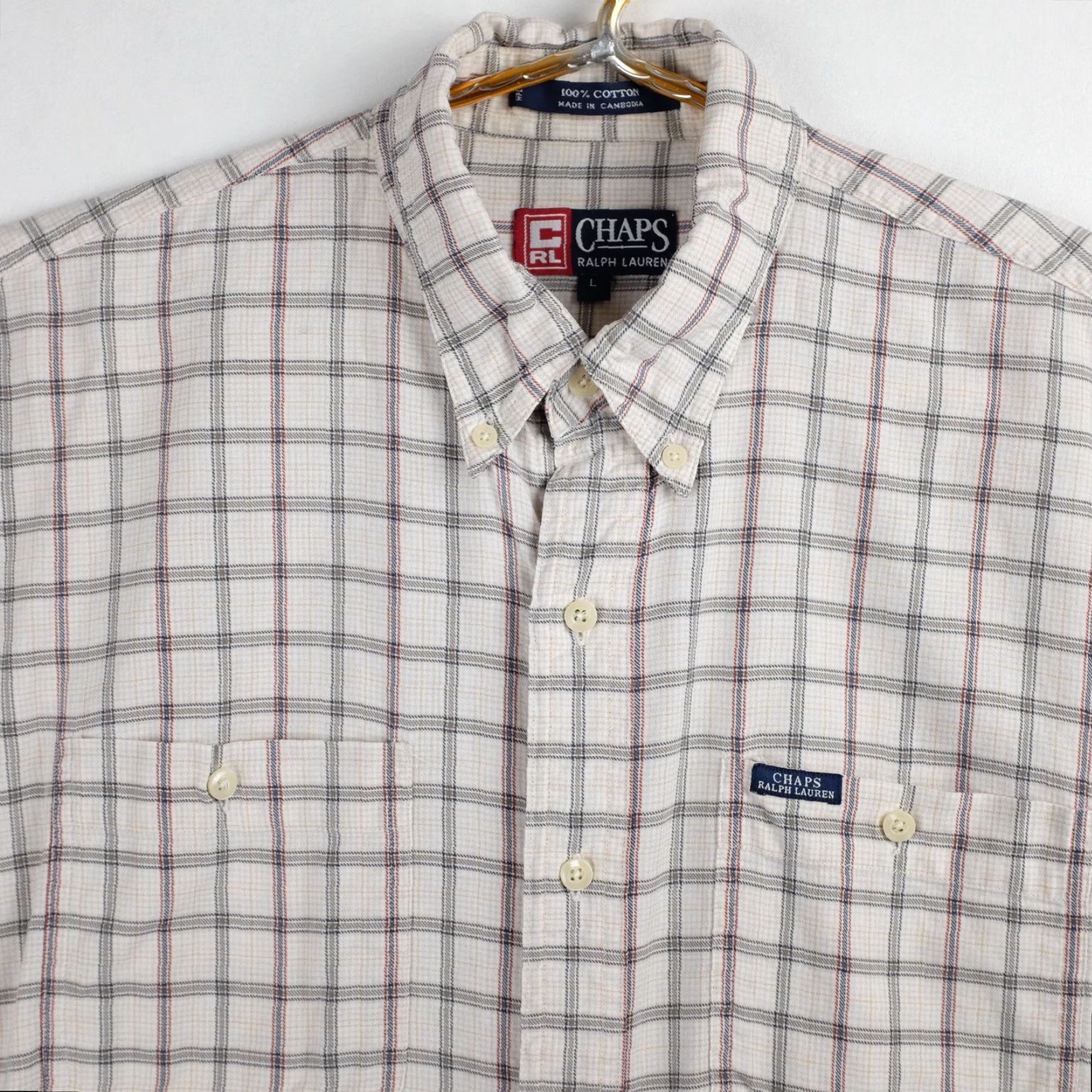 Chaps Chaps Ralph Lauren Men's Check Shirt Tan Size L Size US L / EU 52-54 / 3 - 5 Thumbnail