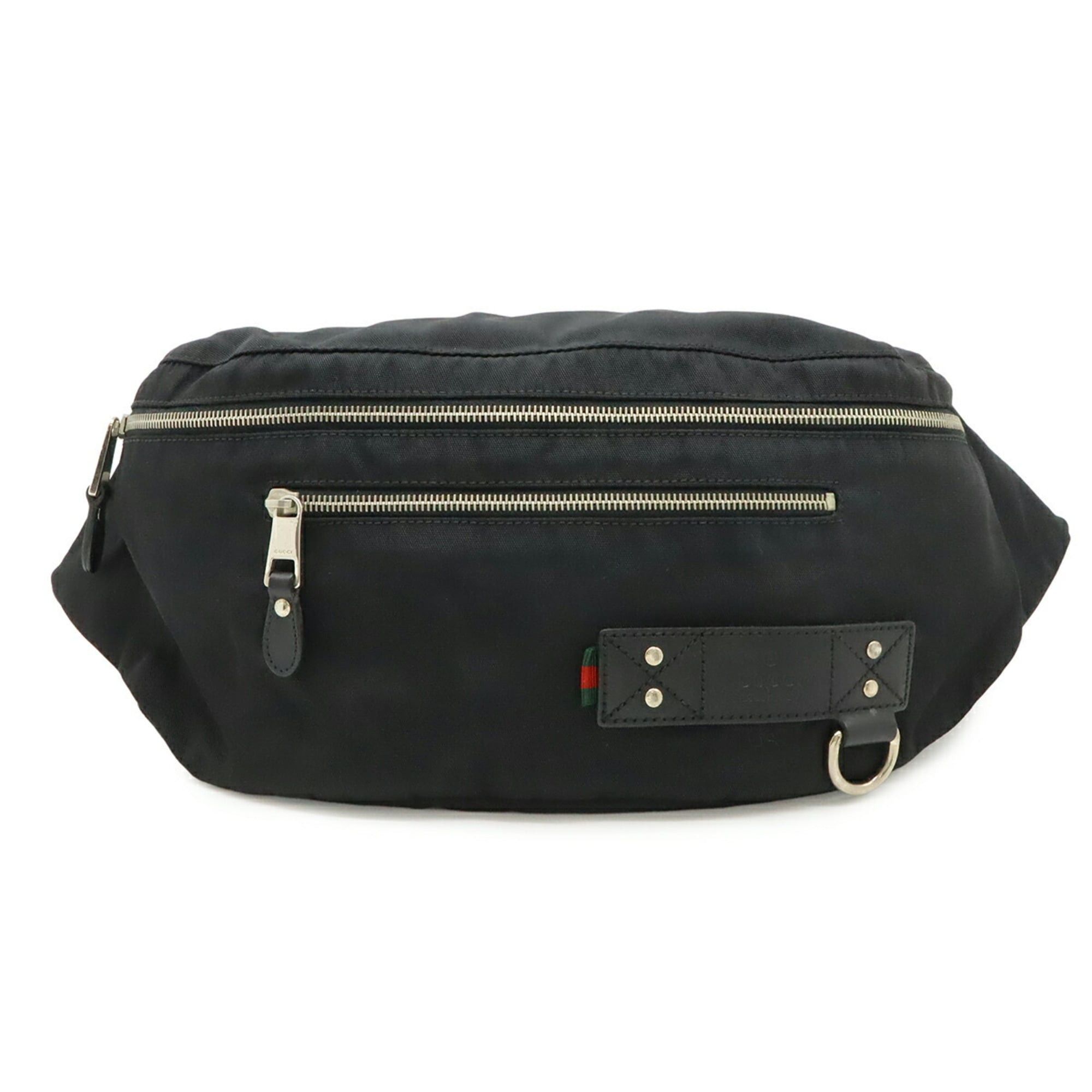 Gucci GUCCI bag, body waist pouch, hip nylon canvas, black, 246409 Size ONE SIZE - 1 Thumbnail