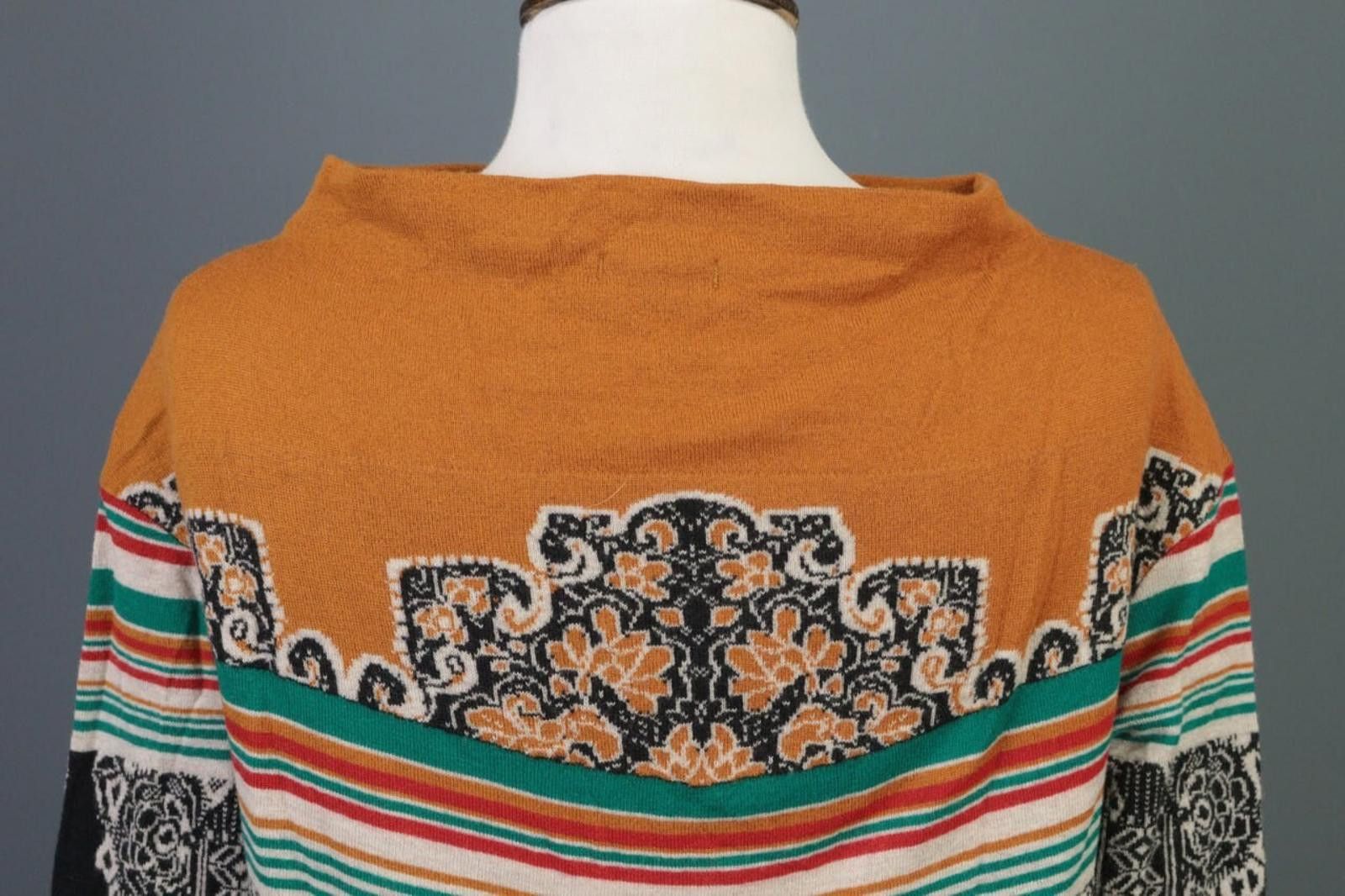 Designer Ivko Pullover Intarsia Pattern Knit Wool Sweater Size 38 / M Size M / US 6-8 / IT 42-44 - 11 Thumbnail