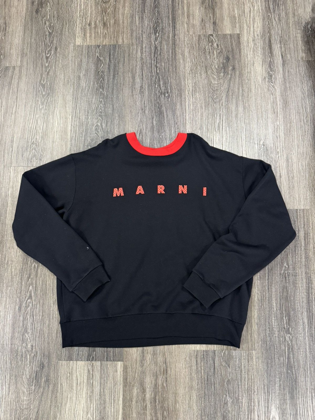 Marni Marni Polka Dot Logo Crewneck Size US XXL / EU 58 / 5 - 1 Thumbnail