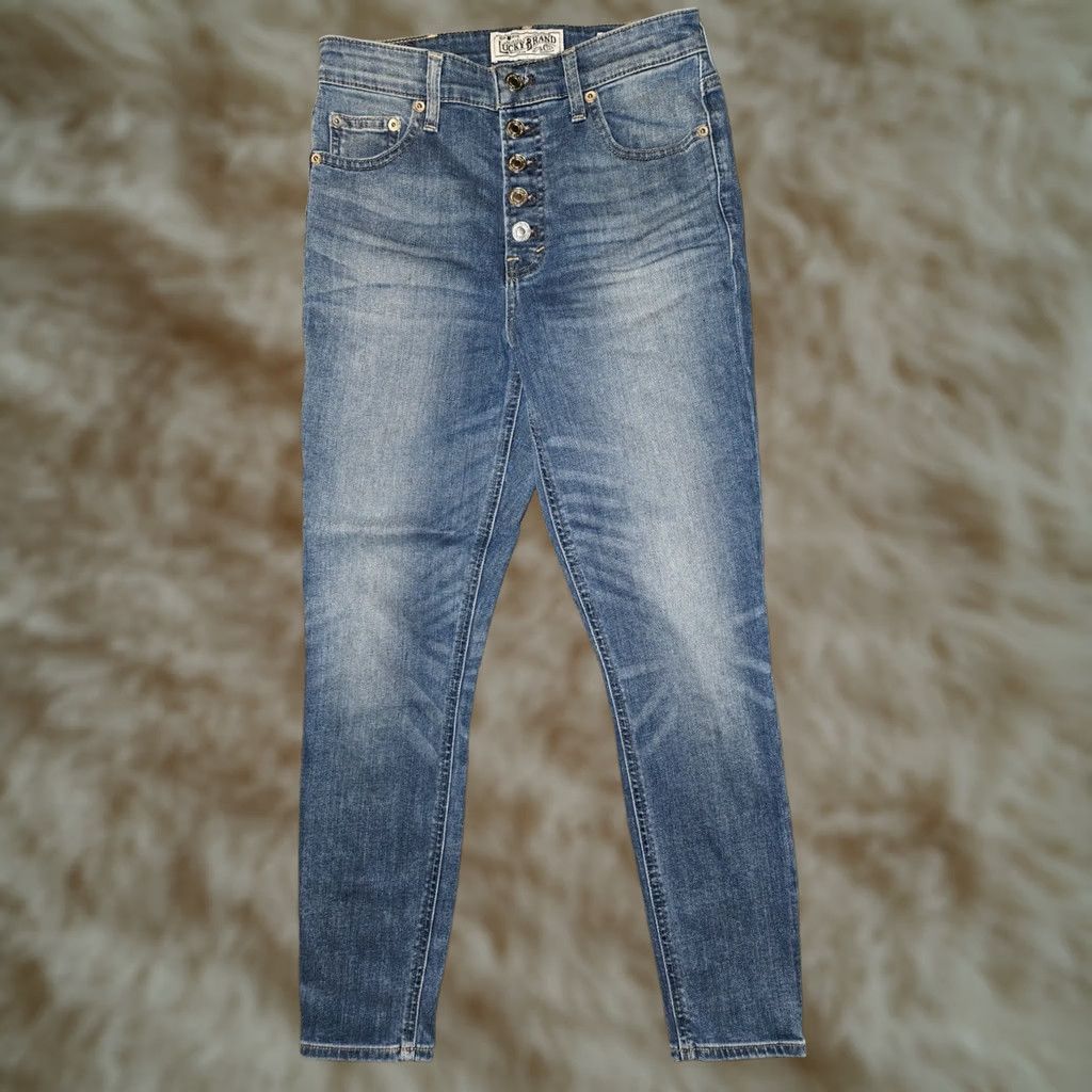 Lucky Brand Lucky Brand Bridgette Crop Jeans Women's 2/26 Button Fly Orta Premium Preppy 90s Size 26" / US 2 / IT 38 - 1 Thumbnail