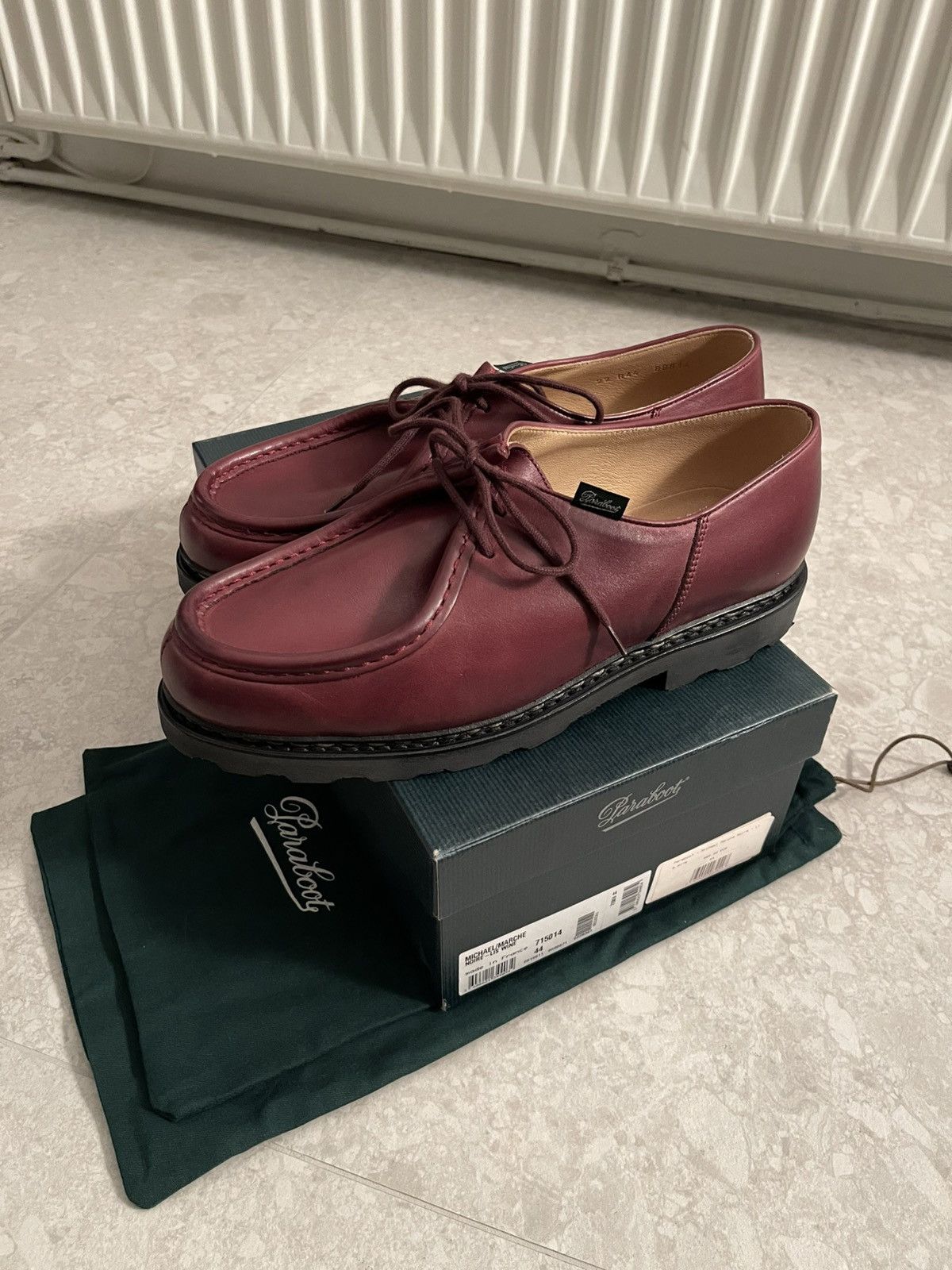 Paraboot Michael Wine Shoes Size US 11 / EU 44 - 1 Thumbnail