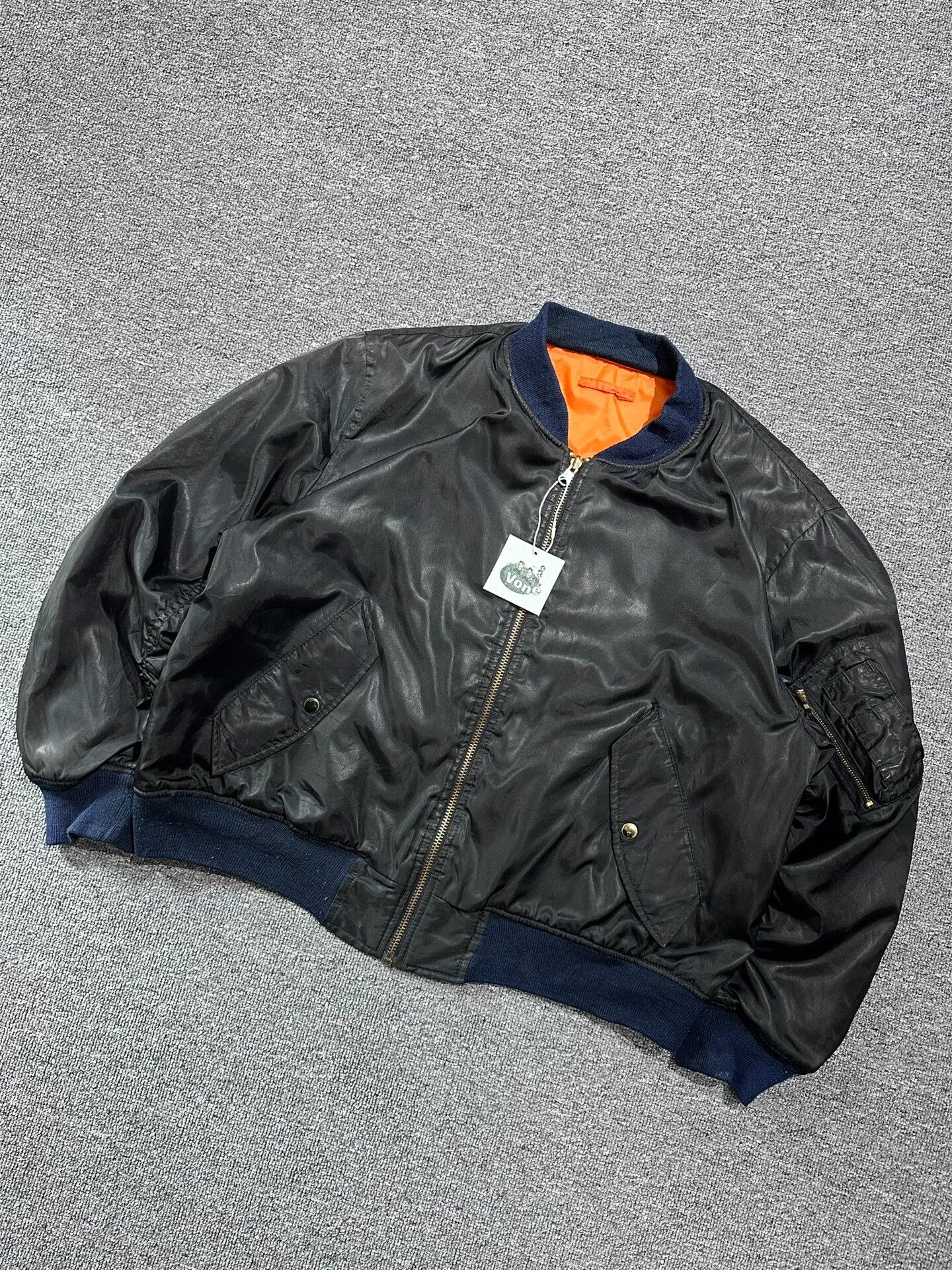 Vintage Vintage MA-1 Leather Flight Jacket Size US L / EU 52-54 / 3 - 1 Thumbnail