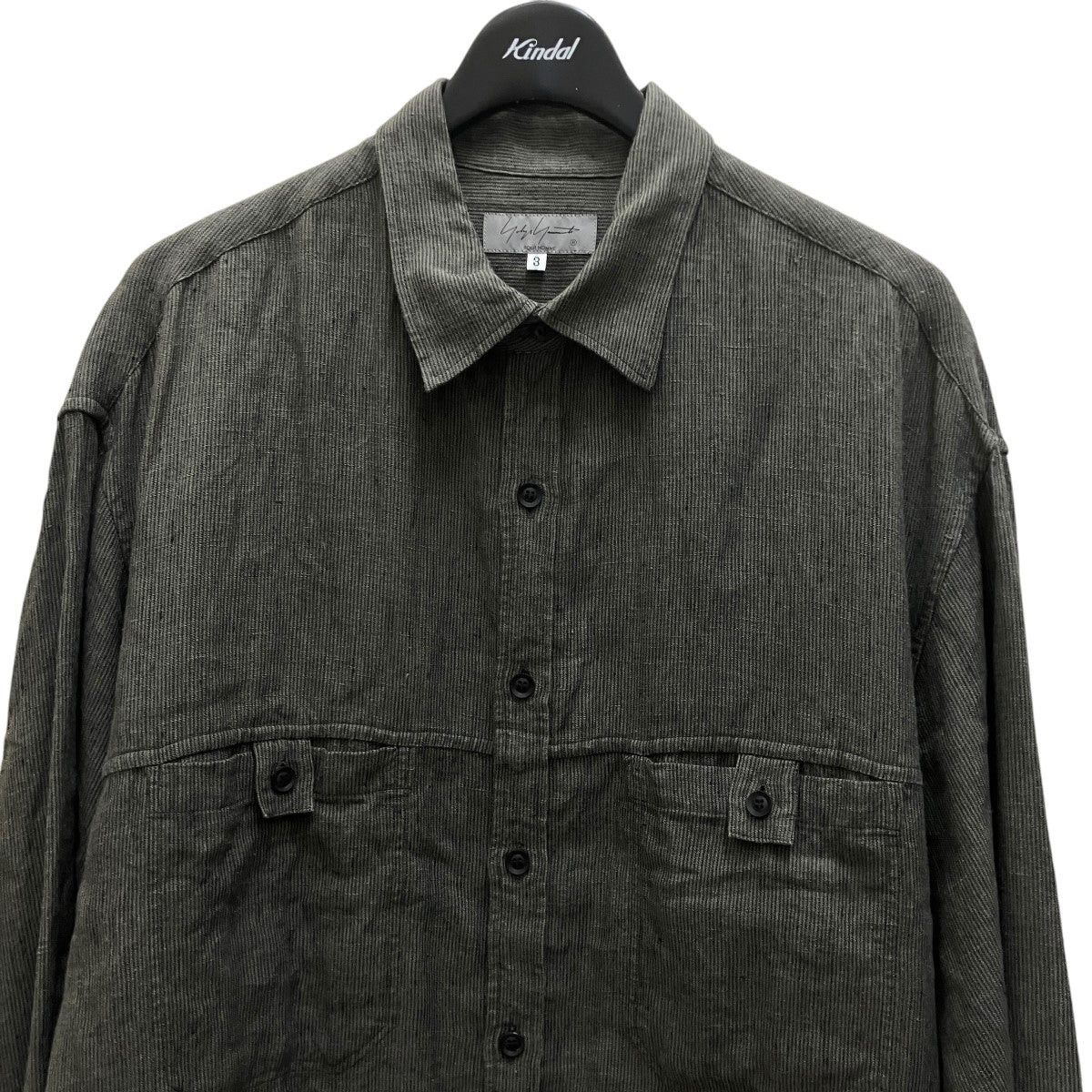 Yohji Yamamoto Yohji Yamamoto pour homme linen striped shirt Size US L / EU 52-54 / 3 - 3 Thumbnail
