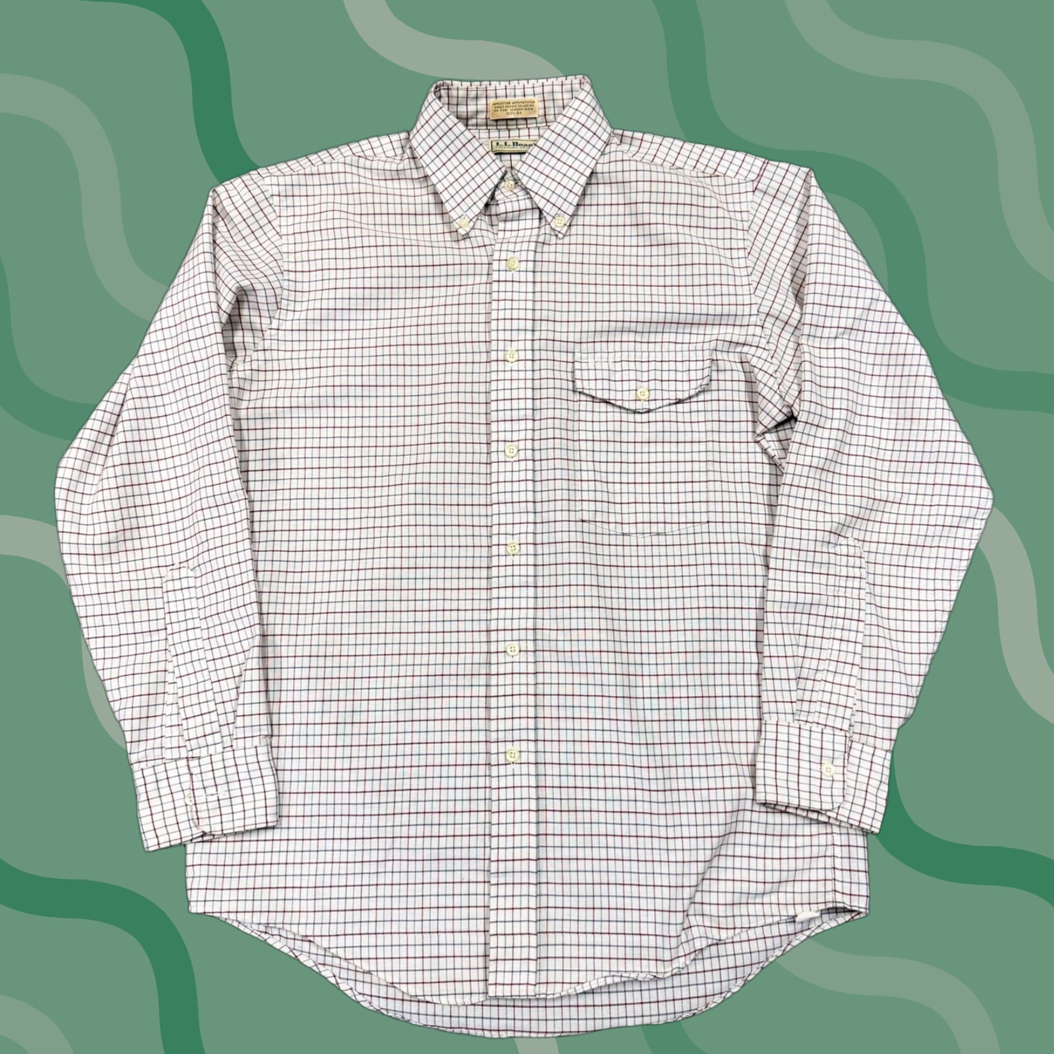 Vintage VINTAGE L.L. Bean Shirt Mens Medium White Check Button Down Long Sleeve Casual Size US M / EU 48-50 / 2 - 1 Thumbnail