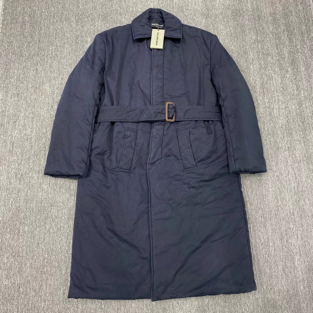 Balenciaga Balenciaga Blue Cotton Coat Outerwear Size US M / EU 48-50 / 2 - 1 Thumbnail