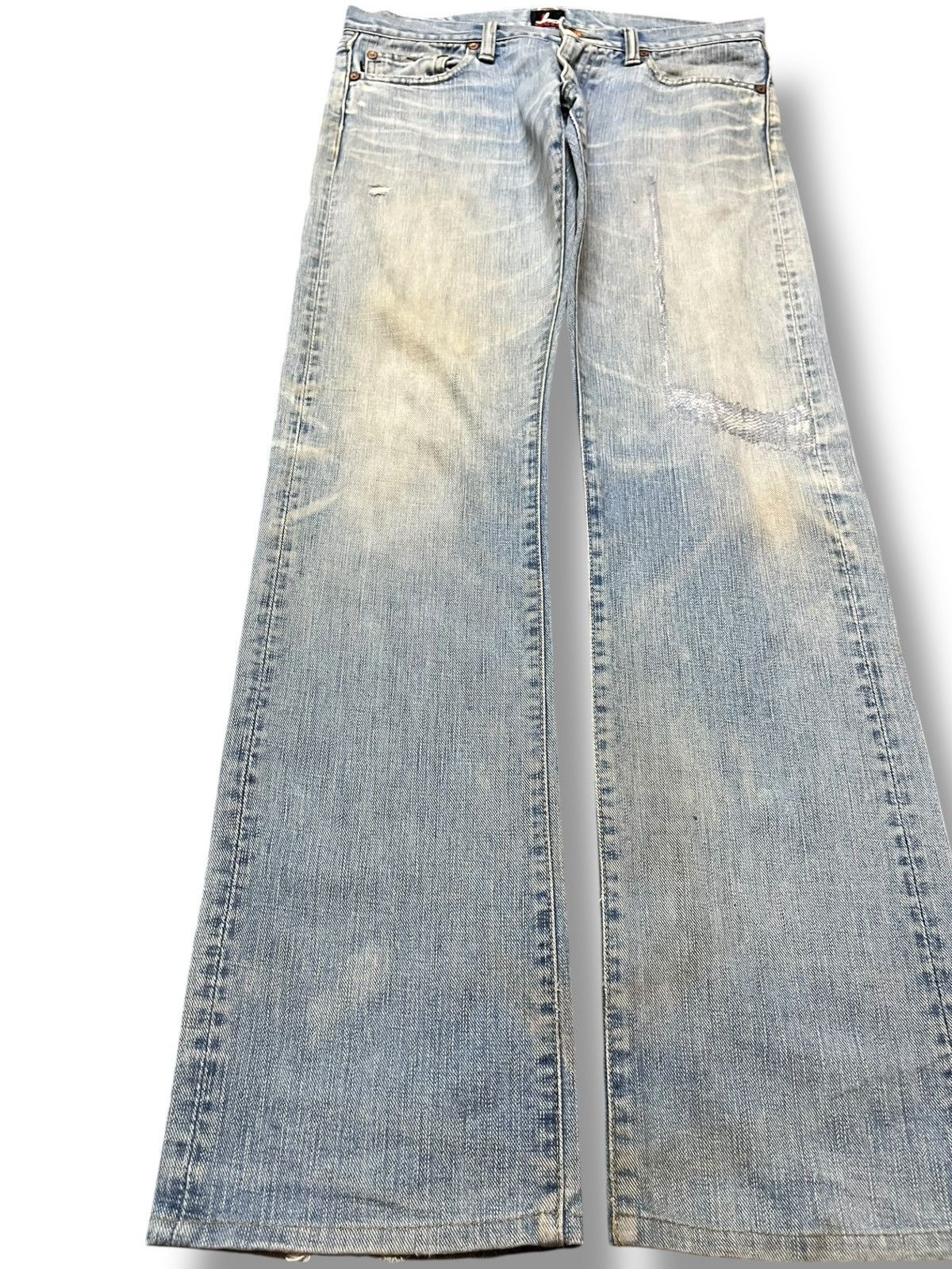 Paul Smith Red Ear Vintage Red Ear Paul Smith Faded Grunge Denim Size US 31 - 3 Thumbnail