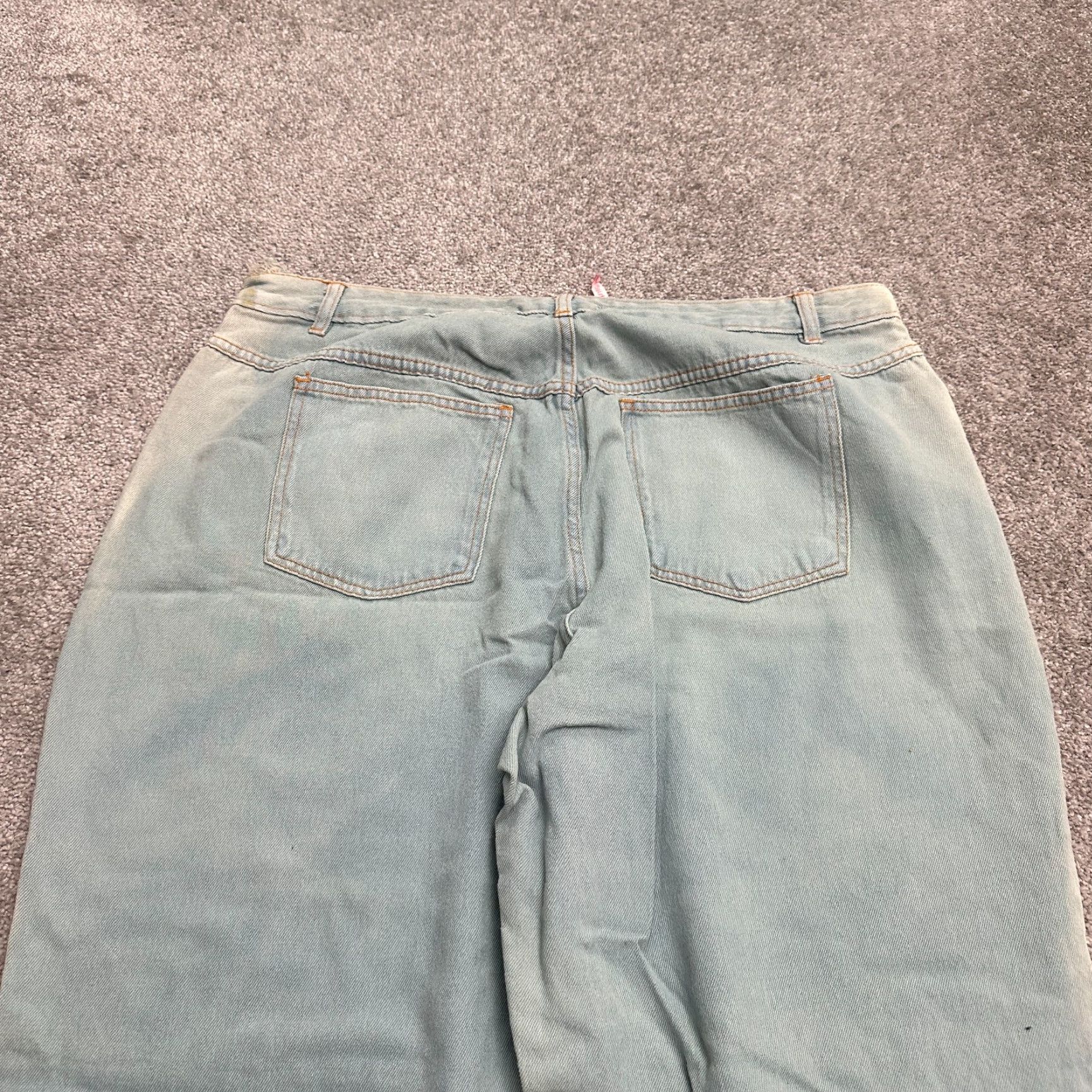 Vintage Woman Within Jeans 18W Denim Blue Straight Leg Plus Size 39x29.5 Womens Fashion Comfort Size 40" / US 18 - 6 Thumbnail