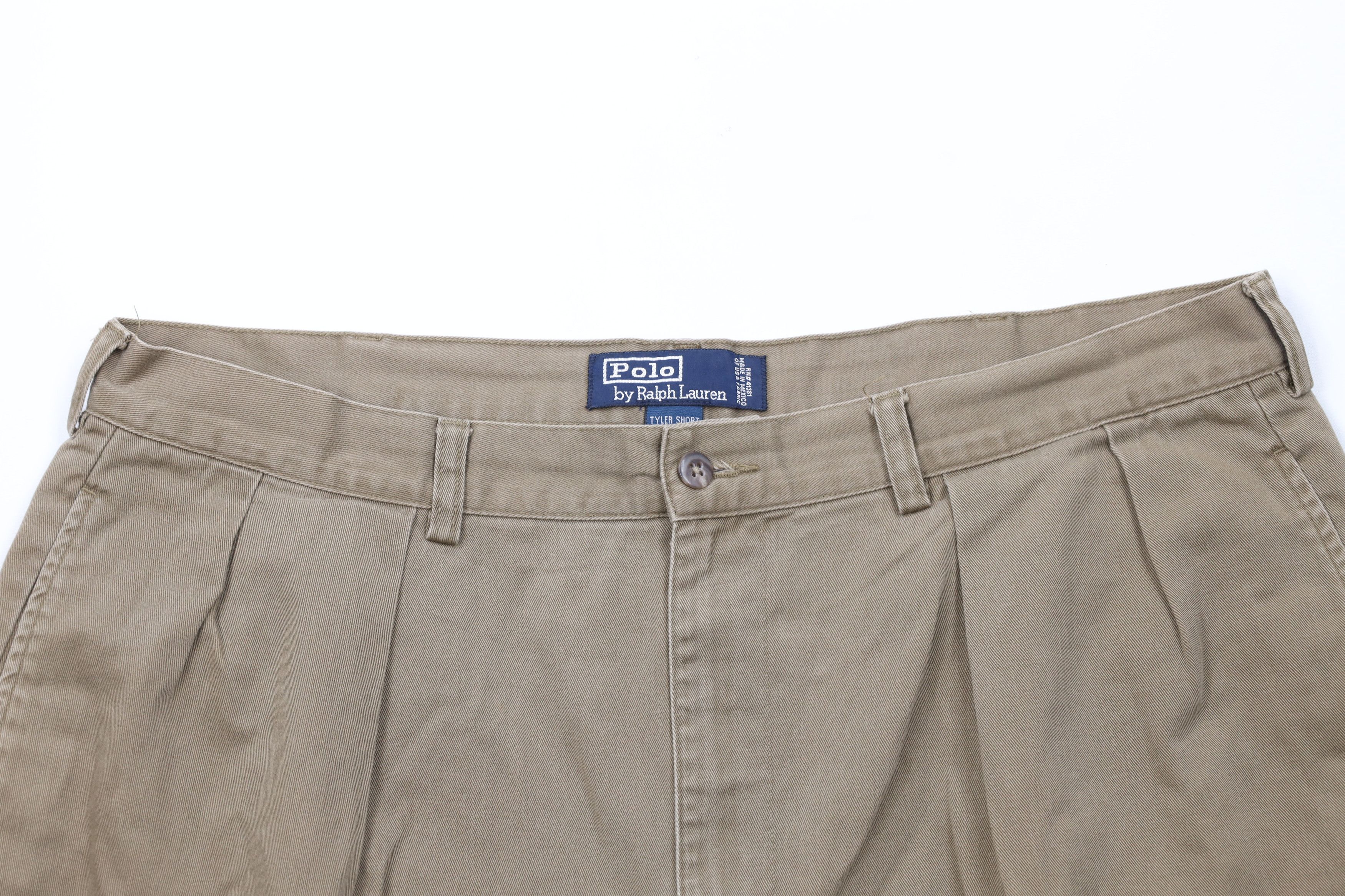 Ralph Lauren Vintage 90s Ralph Lauren Cotton Chino Shorts Light Brown Size US 38 / EU 54 - 2 Thumbnail