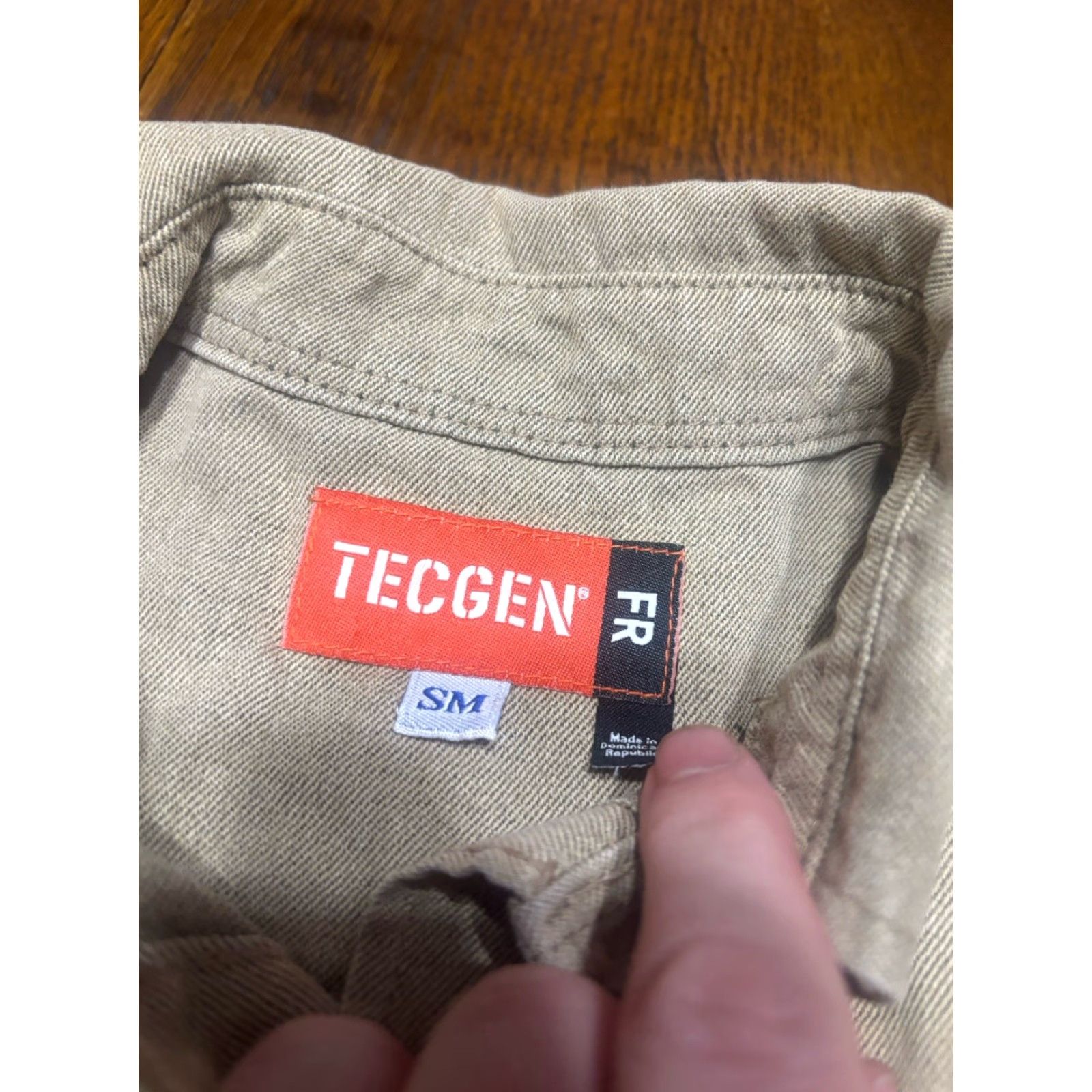 Vintage Tecgen FR Shirt Button Down Long Sleeve Flame Resistant Men’s Small Beige Size US S / EU 44-46 / 1 - 2 Thumbnail