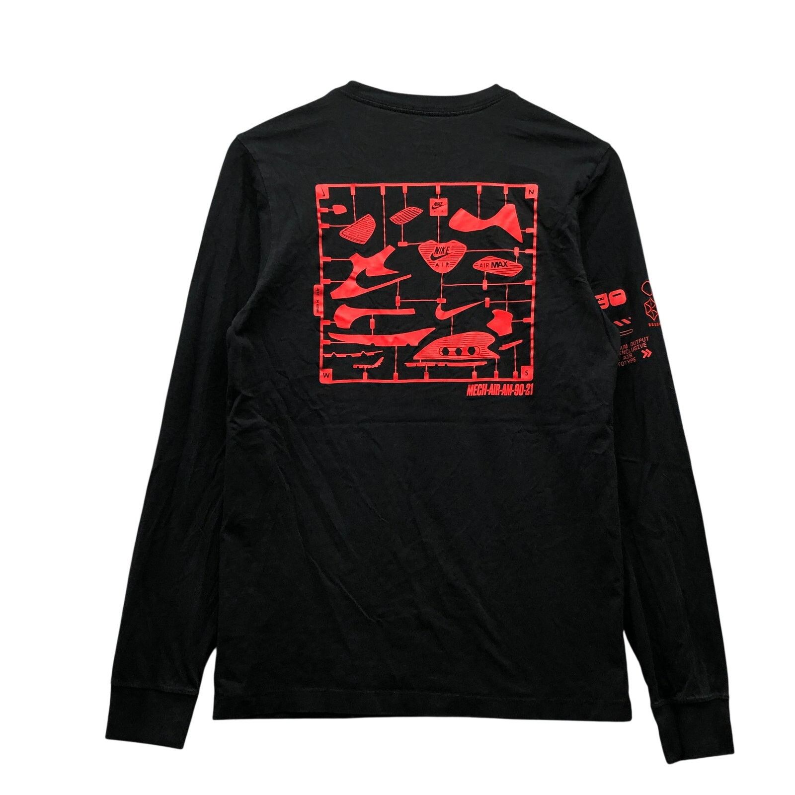 Nike Nike Mech Air Long Sleeve T-Shirt Men S Black Red DJ1379-010 Size US S / EU 44-46 / 1 - 1 Thumbnail