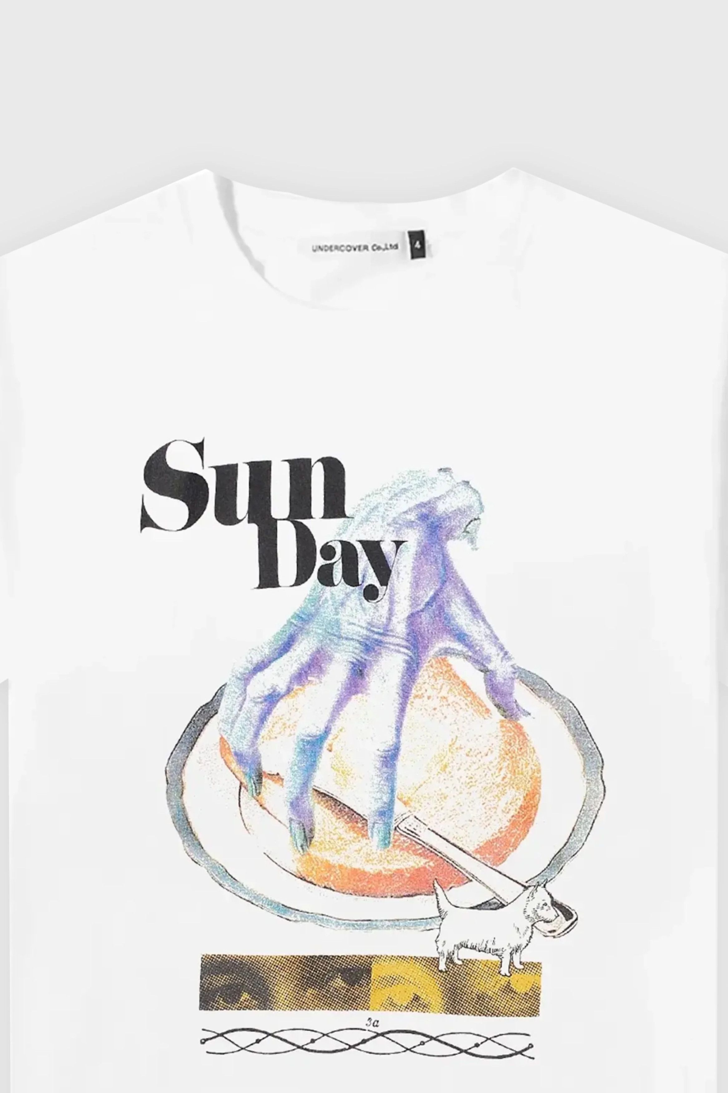 Undercover o1mle0824 Sunday Graphic Print T-Shirts in White Size US L / EU 52-54 / 3 - 2 Thumbnail