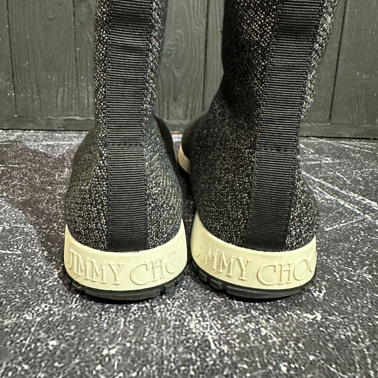 Jimmy Choo Jimmy Choo Norway Knit & Lurex Mid High Trainers Size 38 Size US 8 / IT 38 - 8 Thumbnail