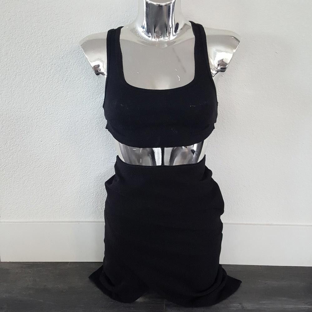 H&M Black Asymmetrical H&M High Waisted Midi Size 26" / US 2 / IT 38 - 1 Thumbnail